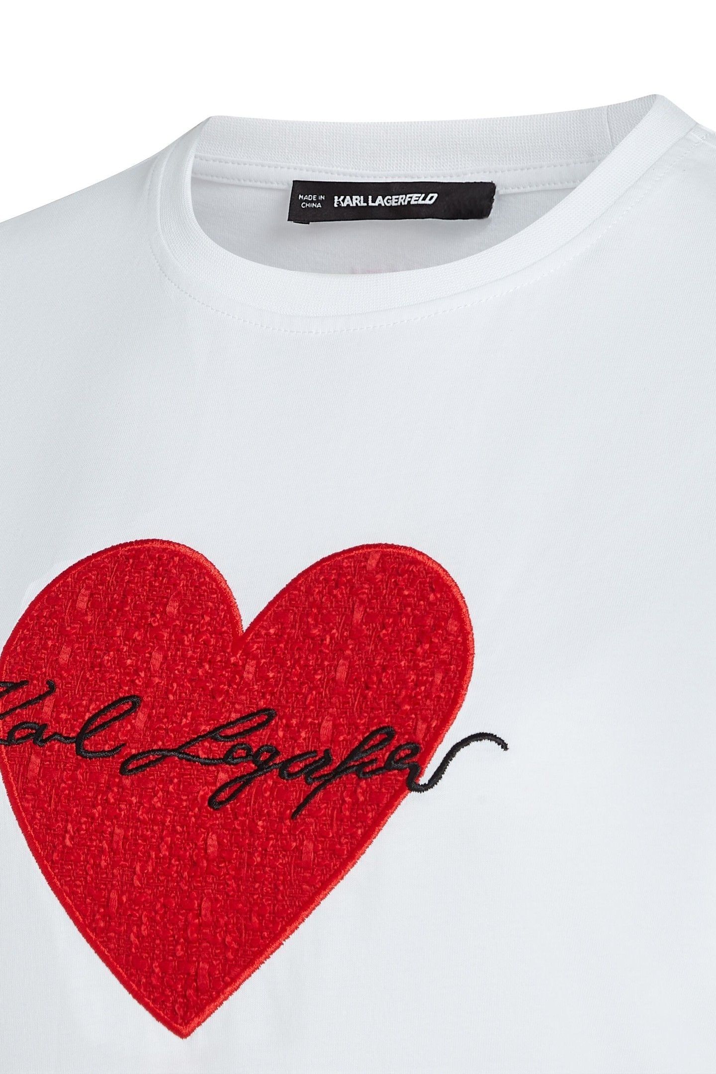 SIGNATURE HEART BOUCLE T-SHIRT WHITE 3