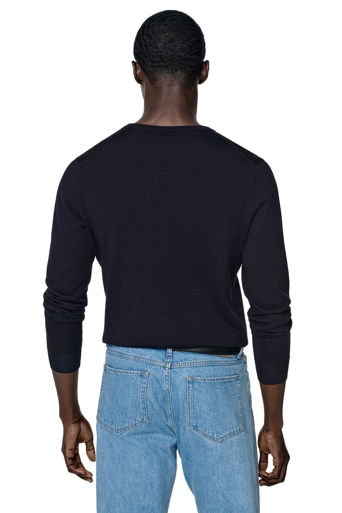 V-NECK MERINO CREW AND V NECK NAVY 5