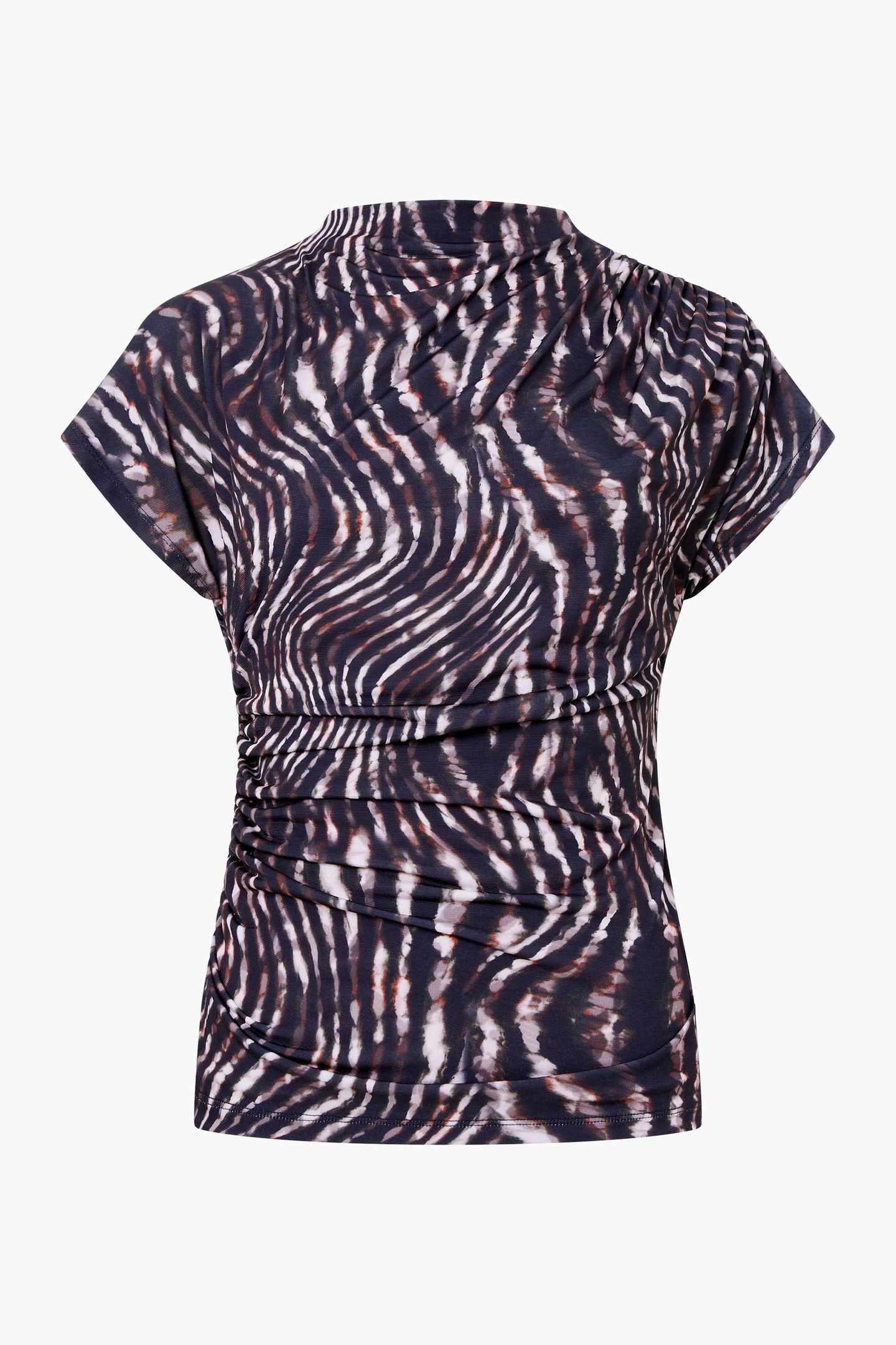 ZINA PORTIA SS TEE BROWN MULTI 4