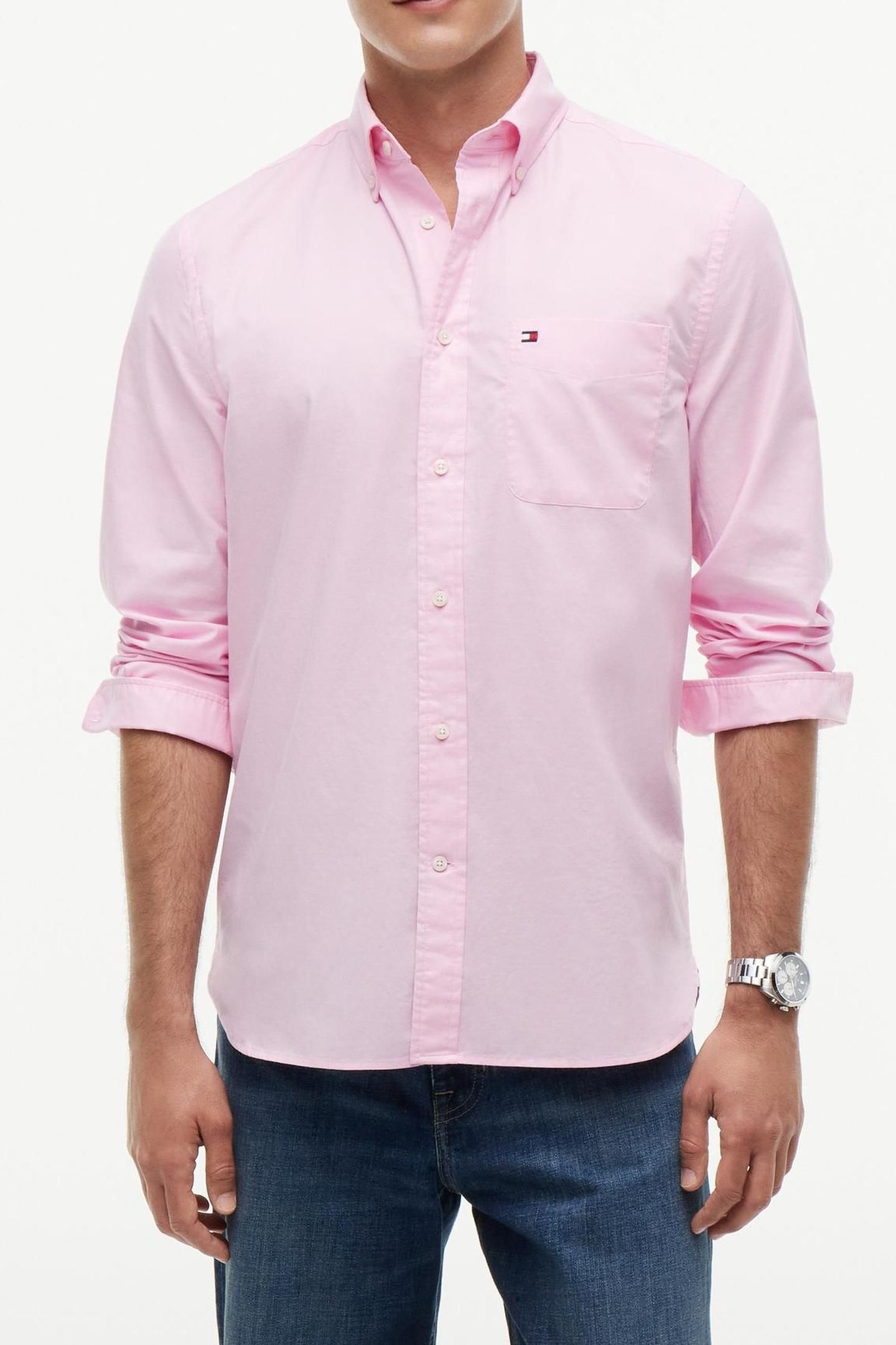 LIGHT OXFORD SOLID SHIRT ROSE PETAL 1