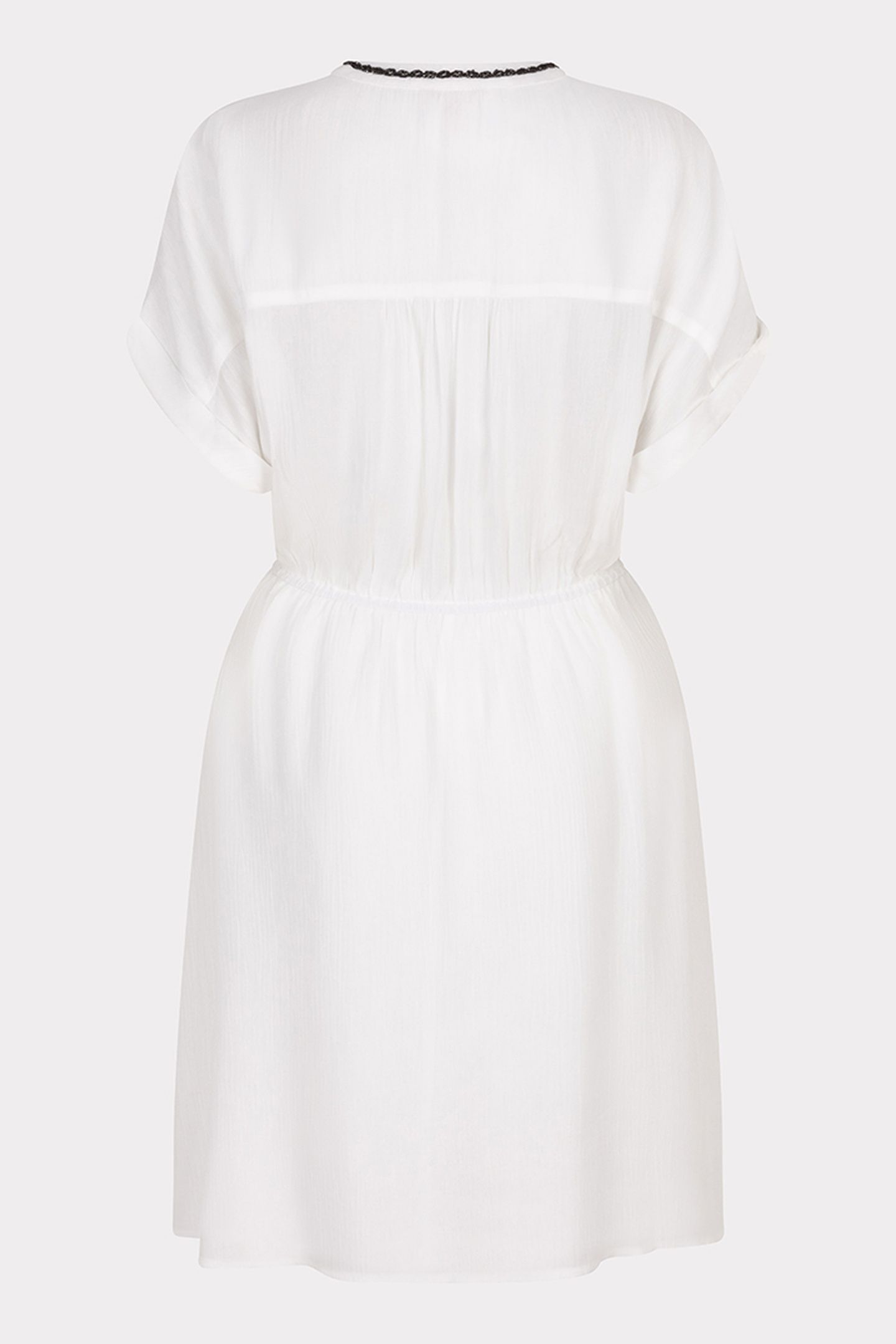 DRESS CRINKLE EMBROIDERY OFF WHITE / BLACK 5
