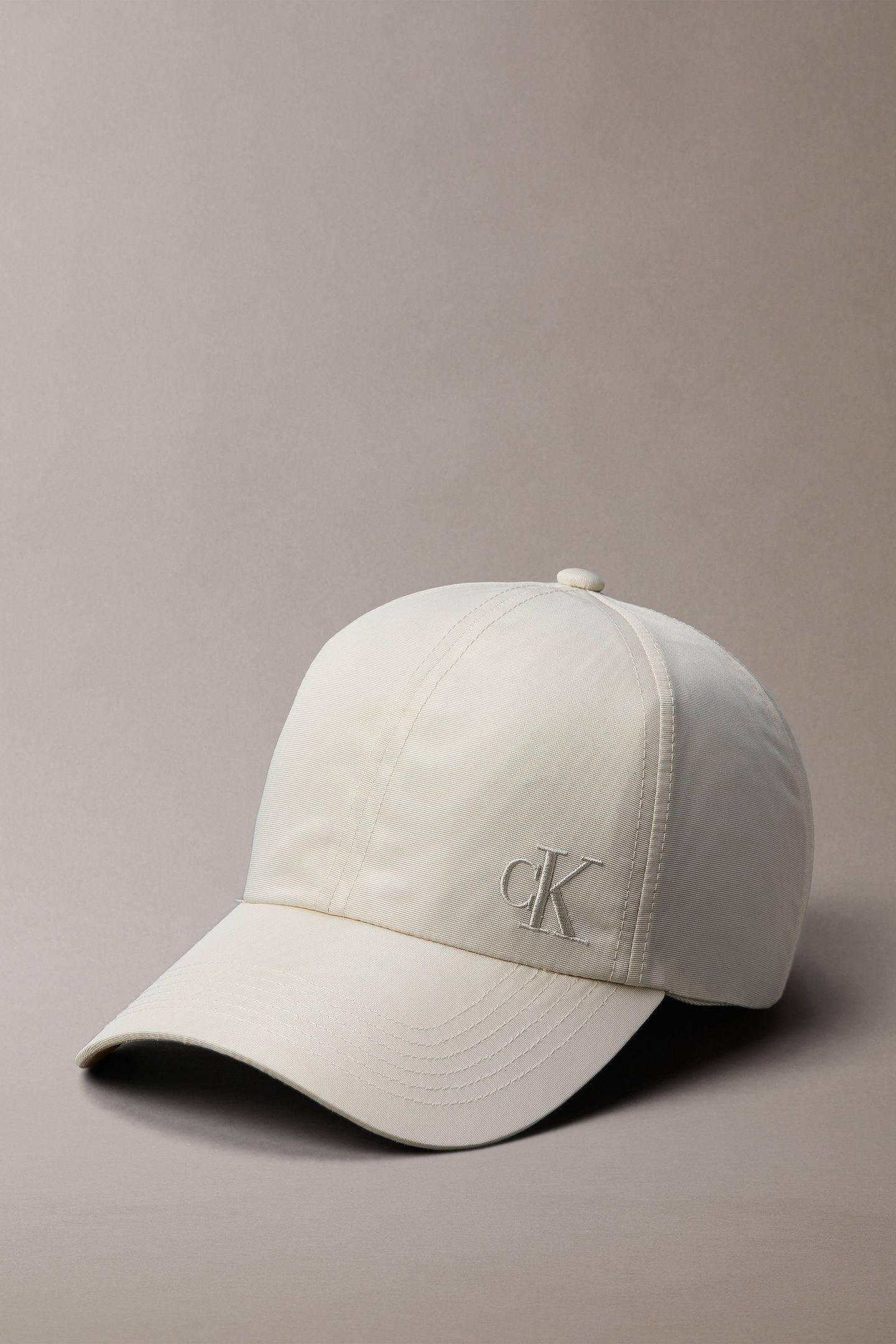 MONOGRAM EMBROIDERY CAP BONE WHITE 1