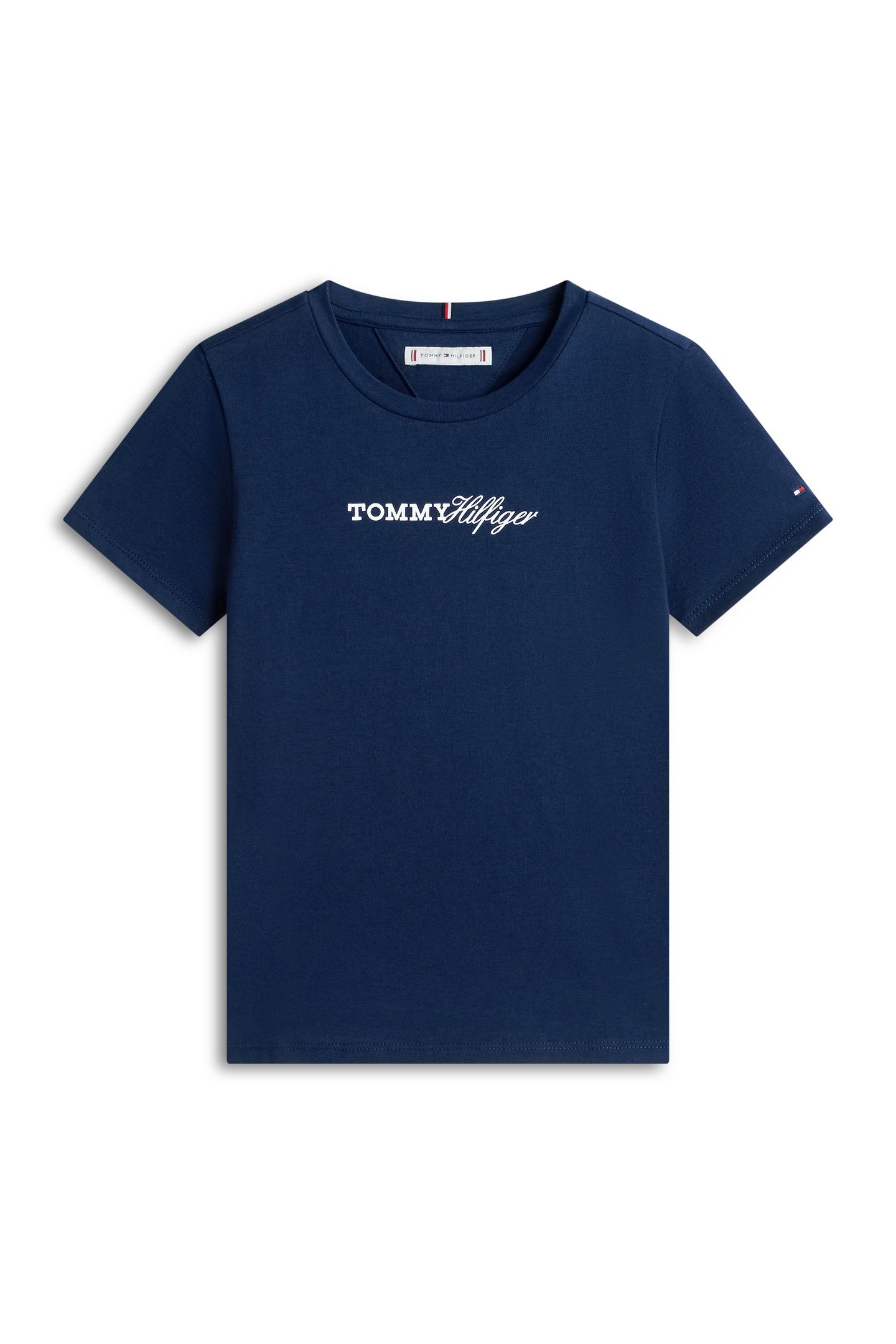 GIRLS TOMMY SCRIPT TEE SS DARK NIGHT NAVY 4
