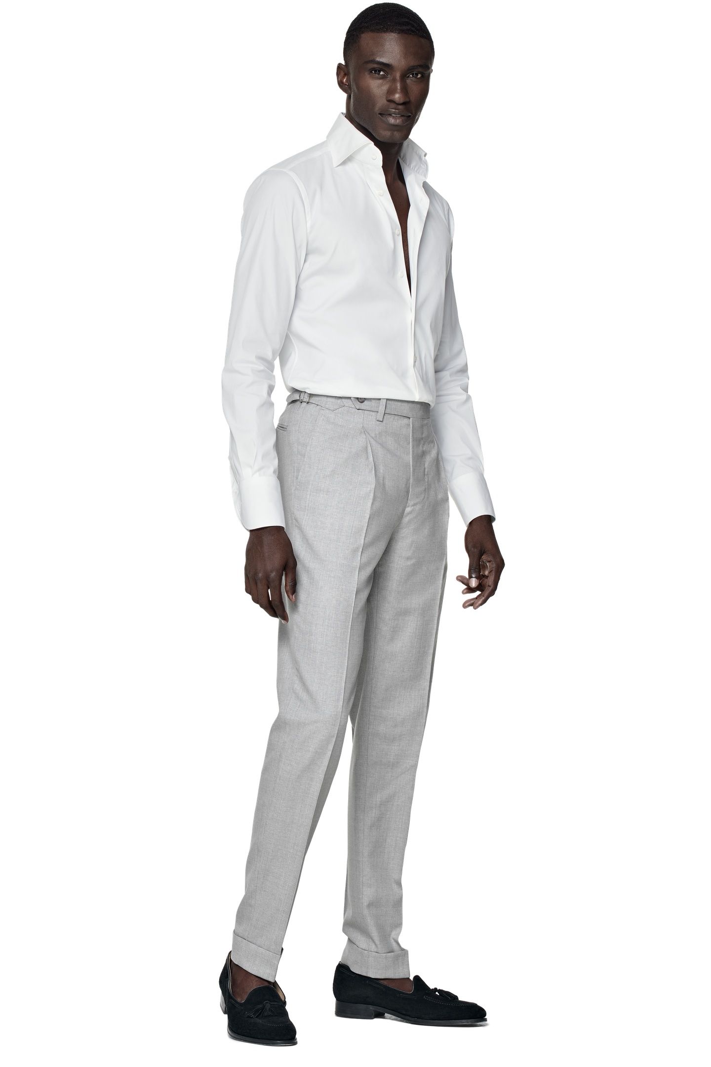 LUXURY STRETCH WHITE FORMAL SHIRTS WHITE 5