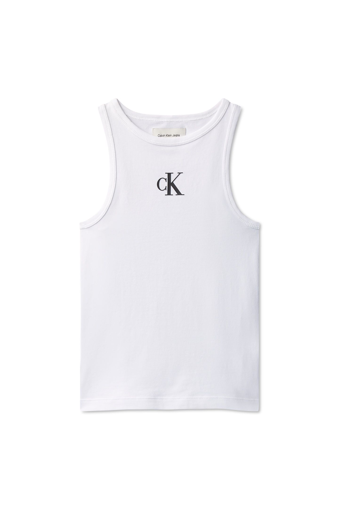 GIRLS CK LOGO TANK TOP WHITE 4