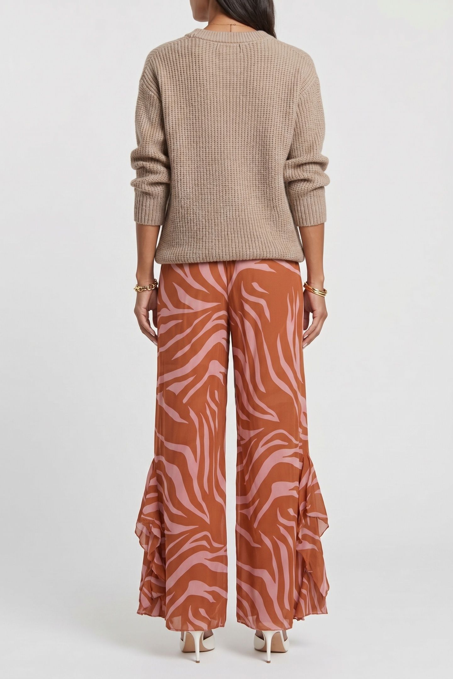 DEAN FLOWY TROUSERS BROWN 2