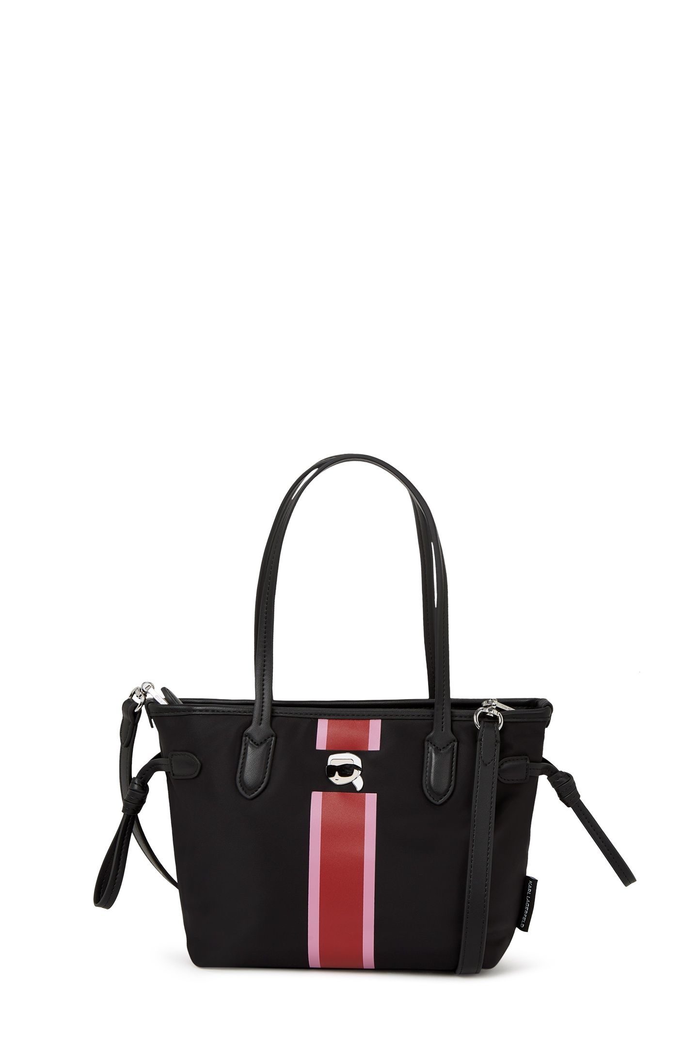 IKON NYLON STRIPE SM TOTE BLACK 7