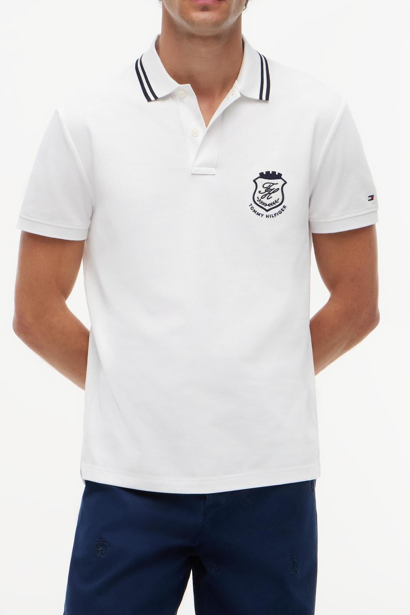 PIQUE BADGE REGULAR POLO WHITE 1