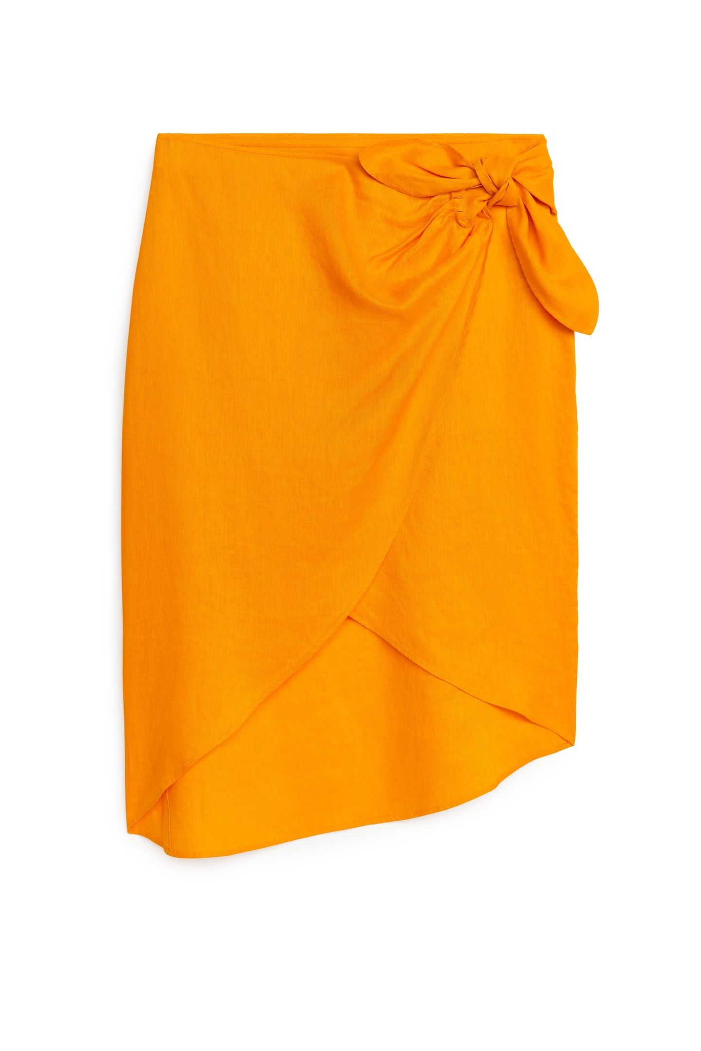 LIMA WRAP LINEN SKIRT ORANGE 3
