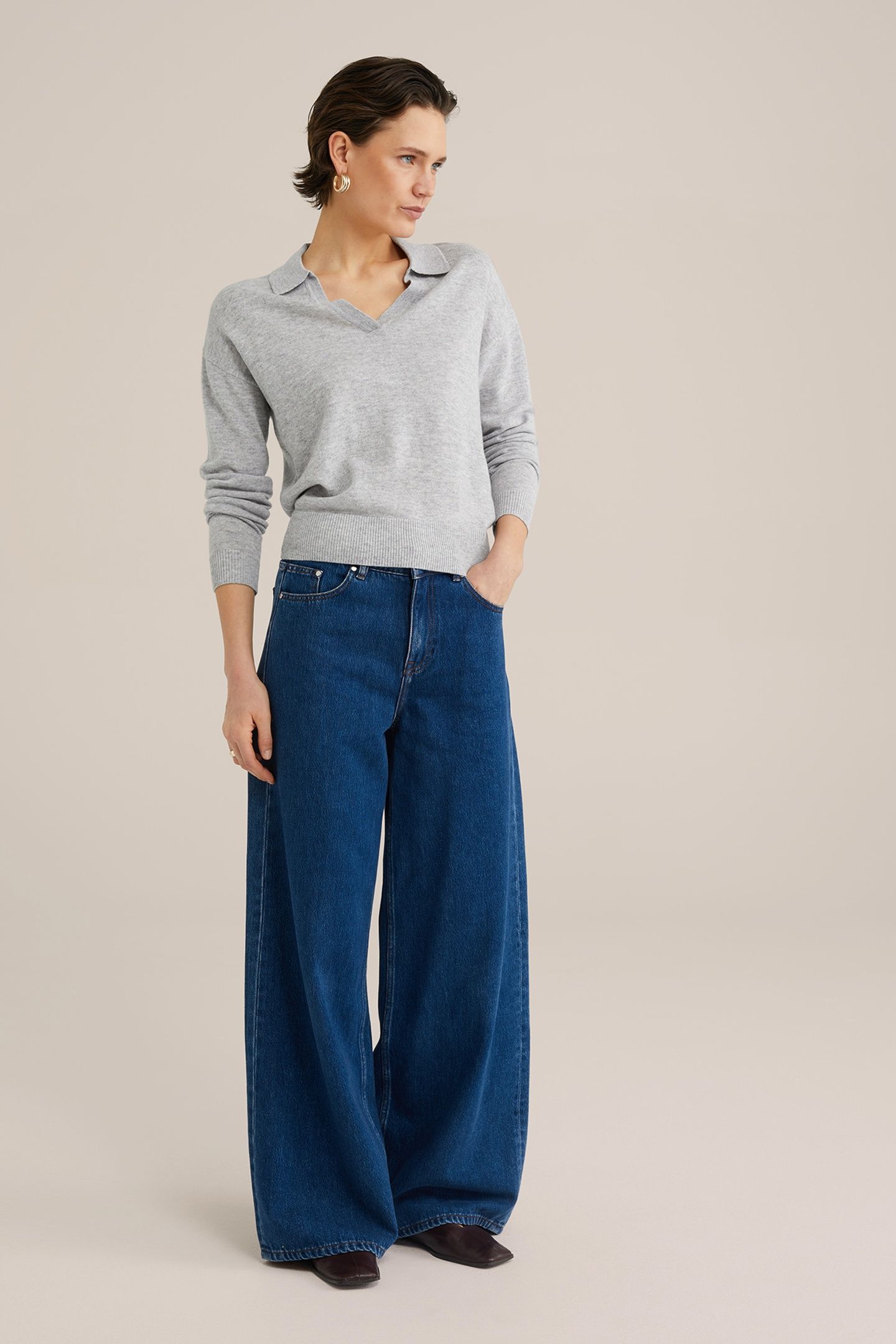 KNITTED PULLOVER LIGHT GREY 3