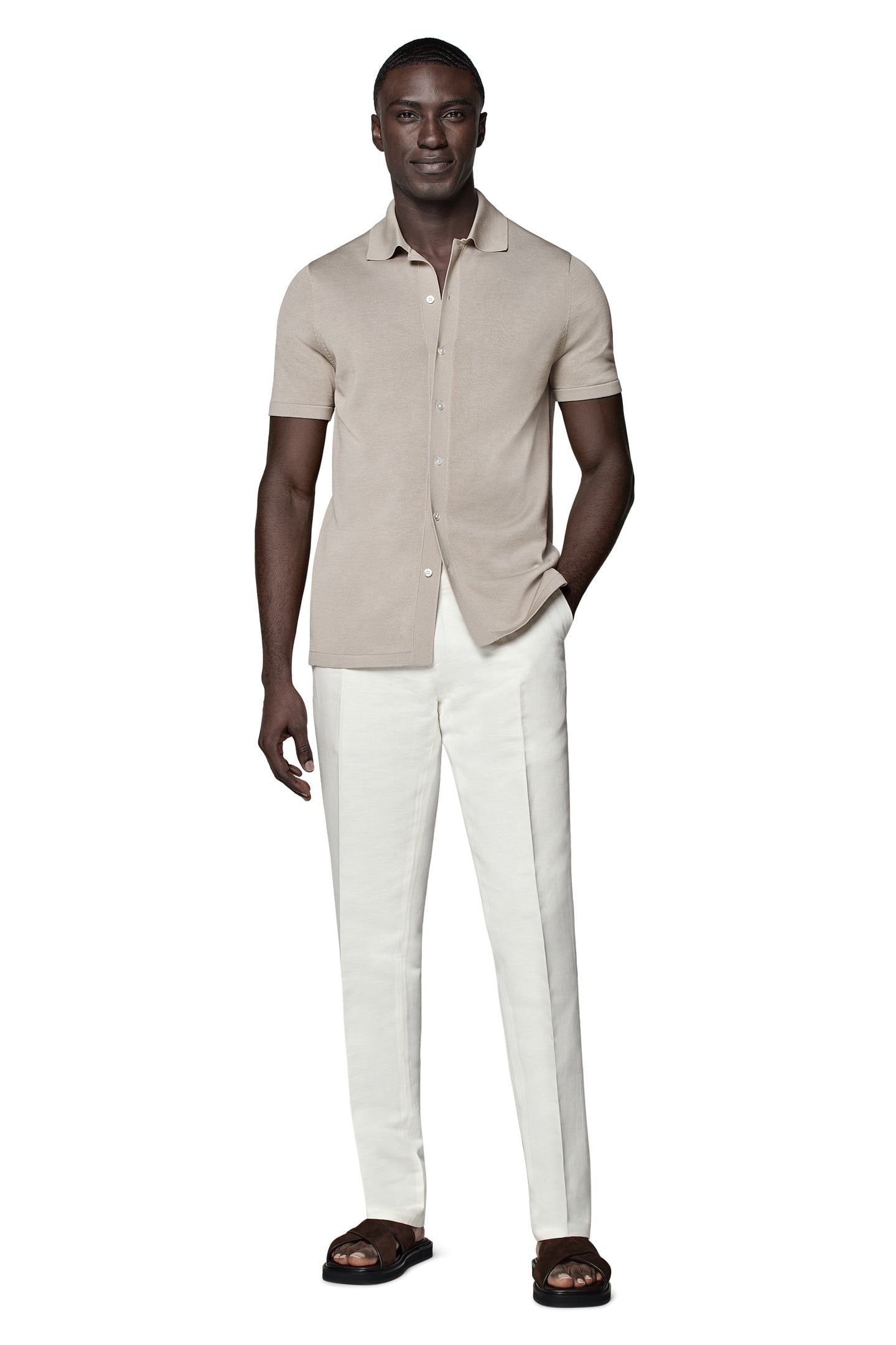 SS POLO CARDIGAN MUSHROOM POLO 1