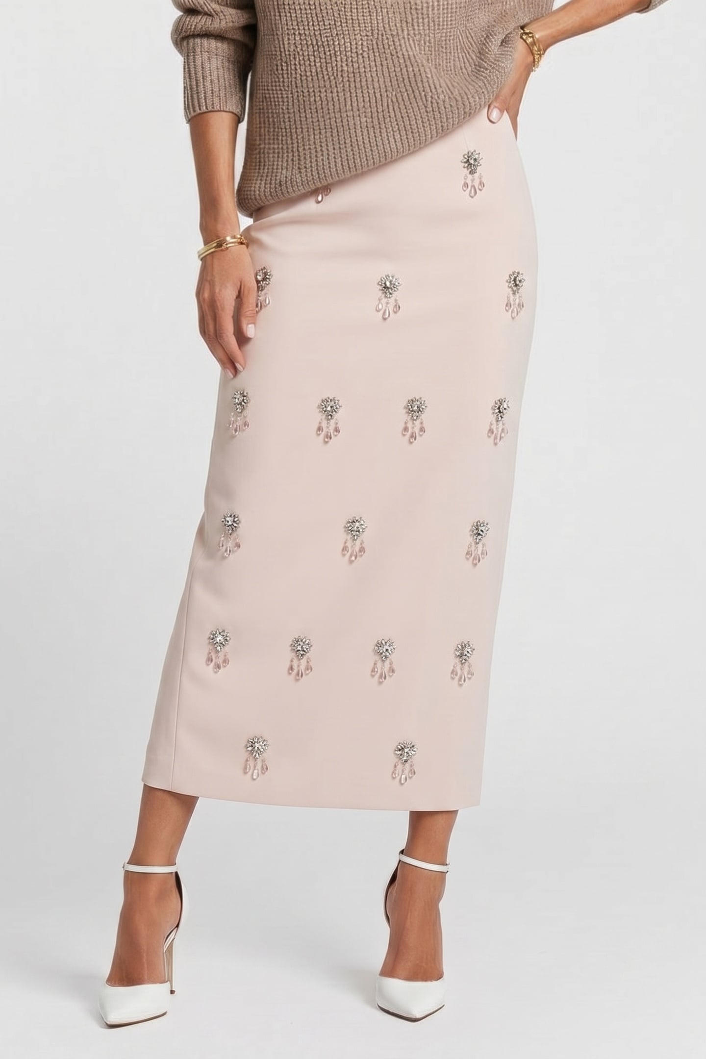 CRYSTAL MAXI SKIRT BLUSH 2