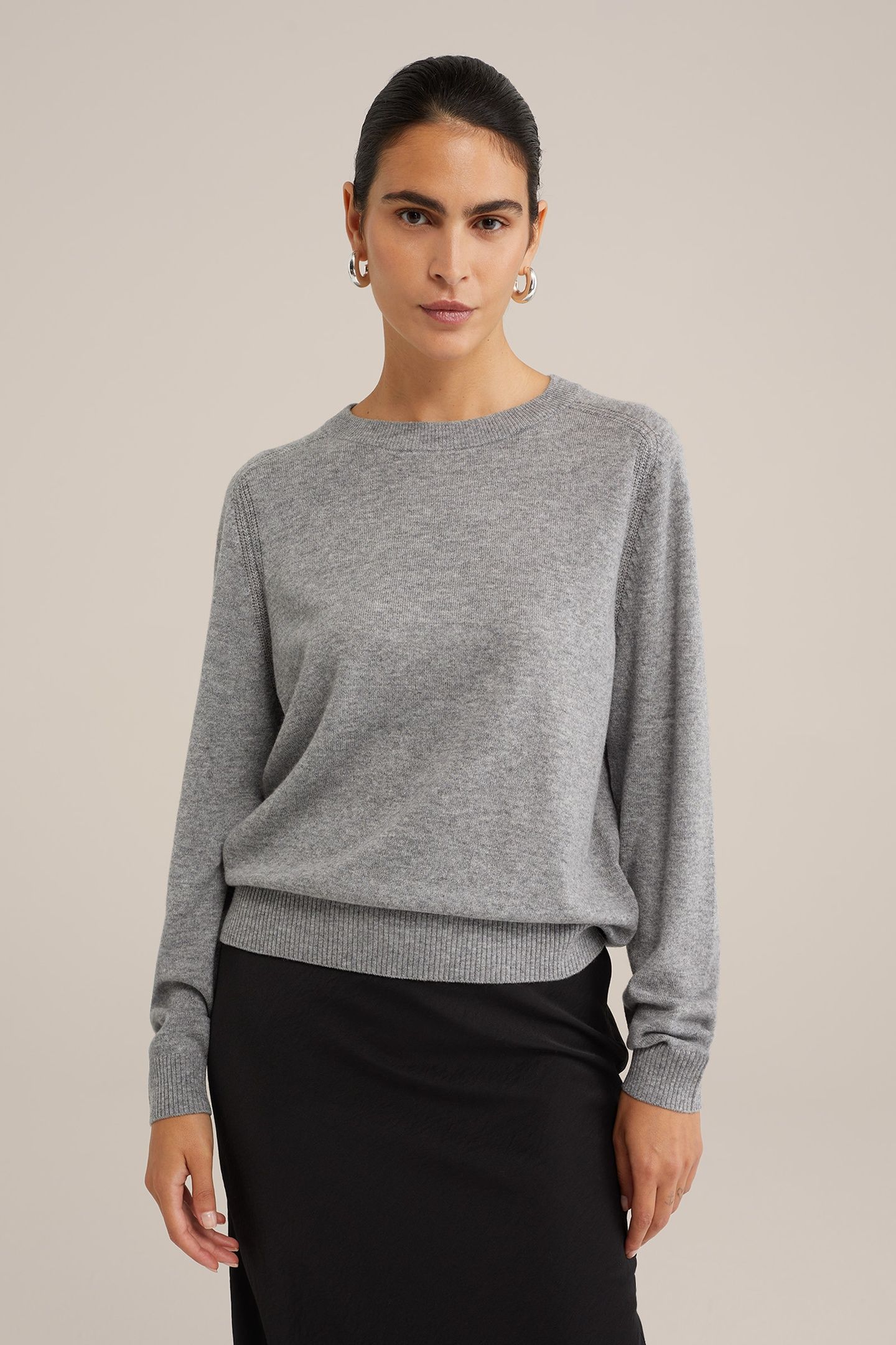KNITTED PULLOVER GREY 1