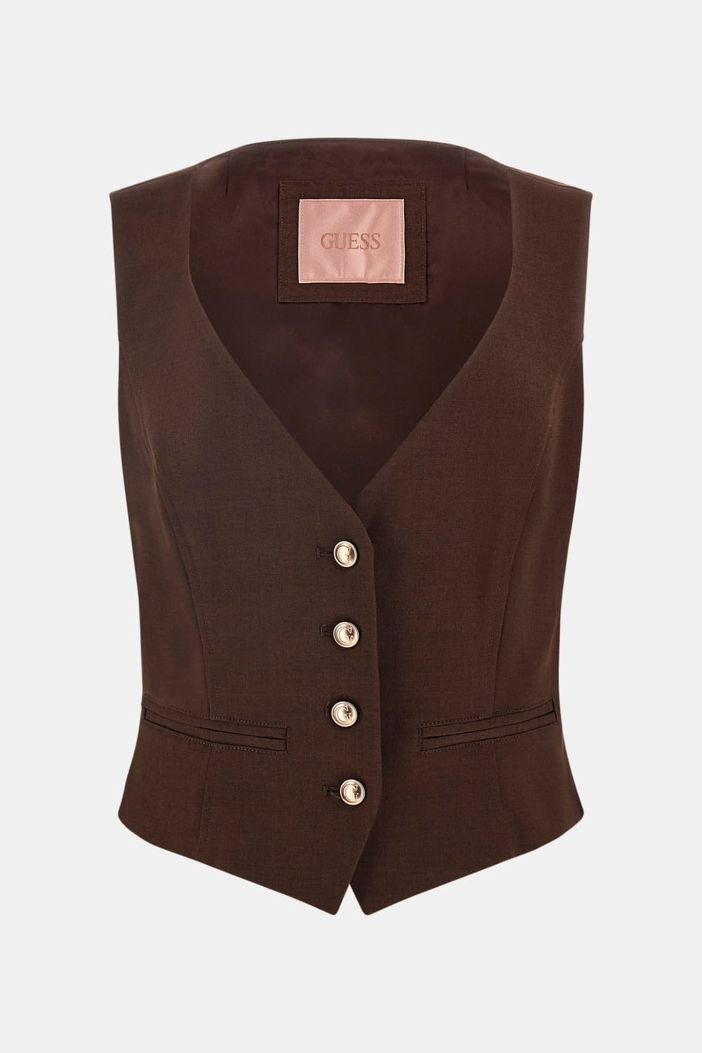 GUESS ECO MATEA SUIT VEST REGAL BROWN MULTI 4