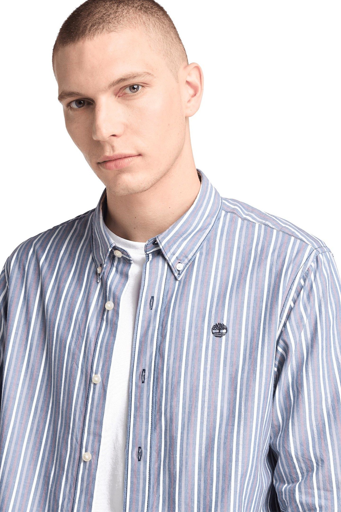 STRIPED SHIRT DARK DENIM YD 3