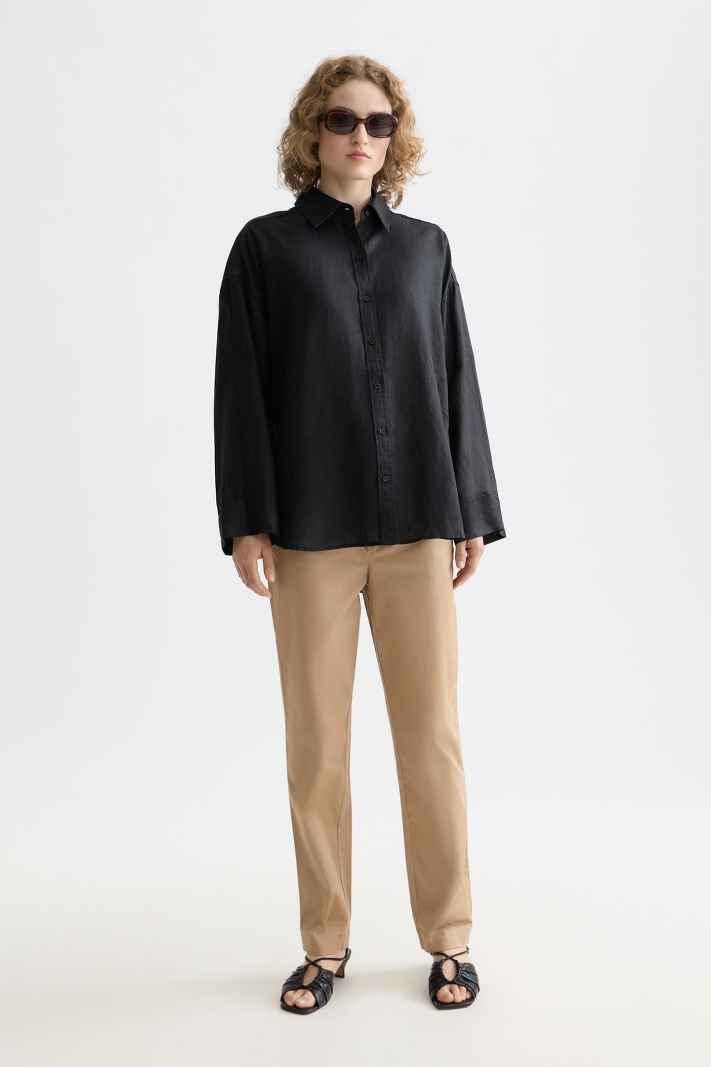 LINEN SHIRT BLACK 2