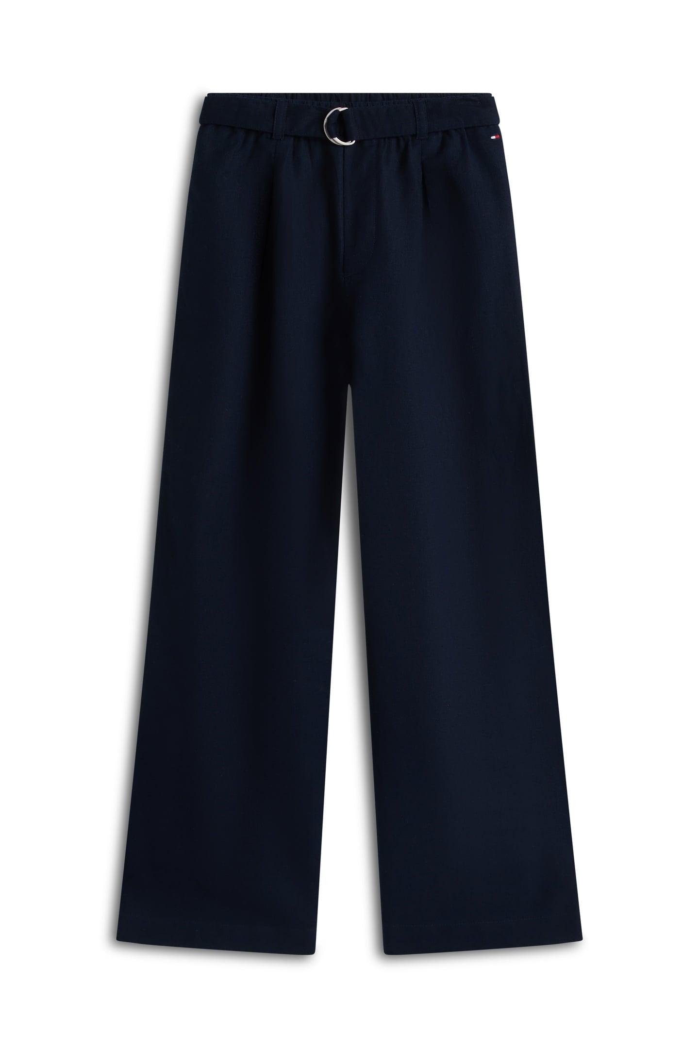 GIRLS PLEATED LINEN PANTS DARK NIGHT NAVY 4