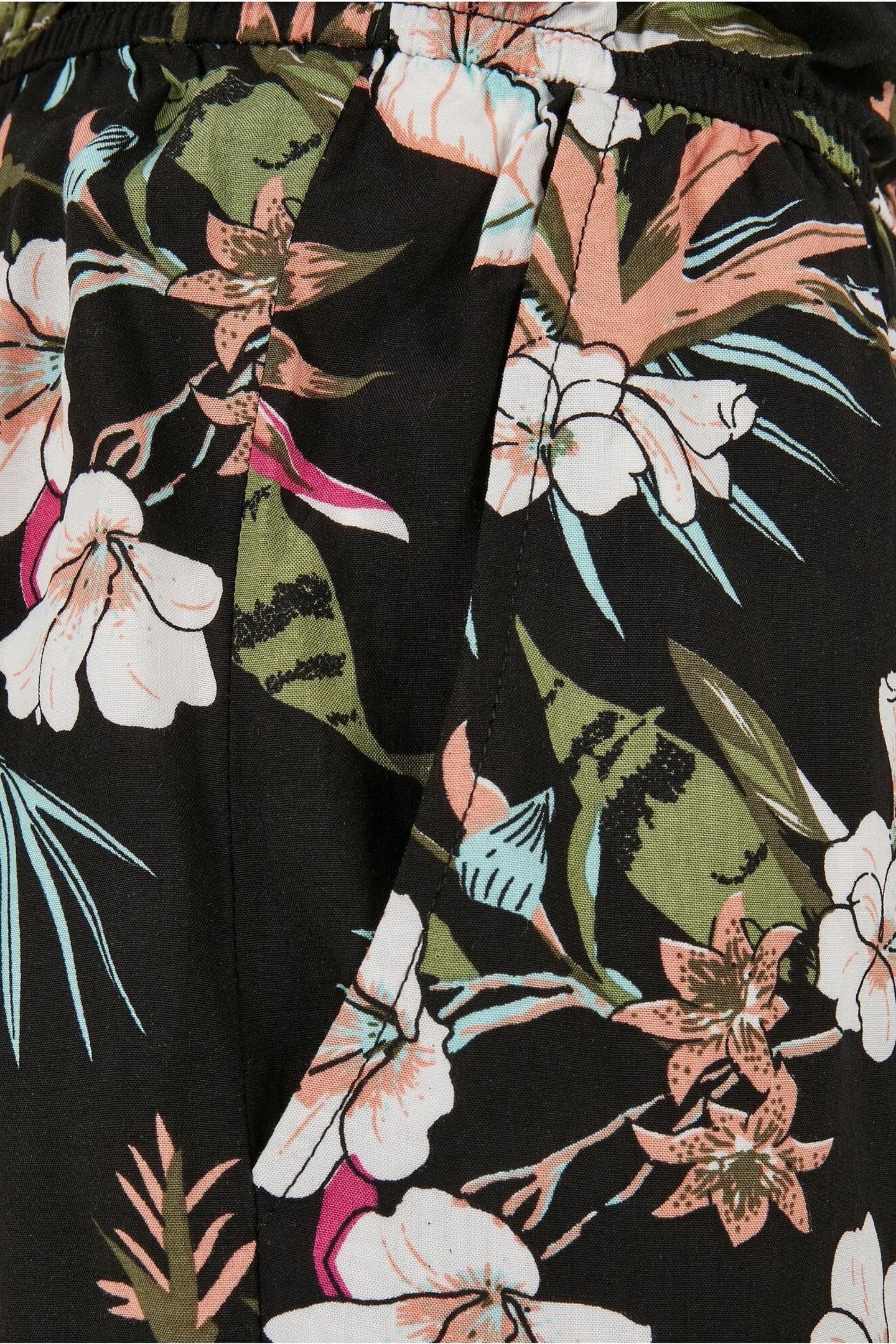LADIES VISCOSE BANDEAU JUMPSUIT BLACK TROPICAL 4