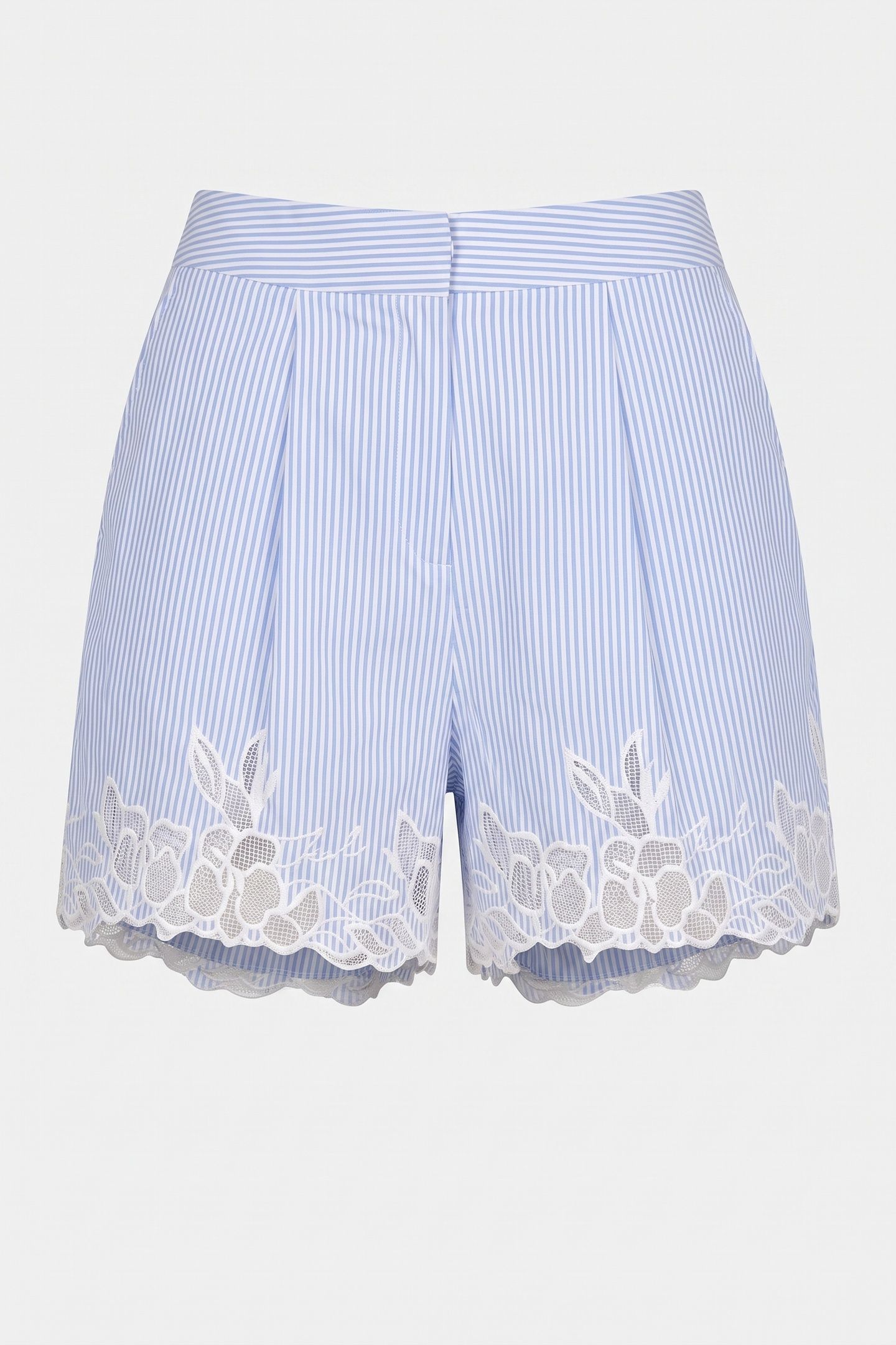 EMBROIDERY CUT OUT SHORTS ULTRAMARINE-WHITE STRIPE 3