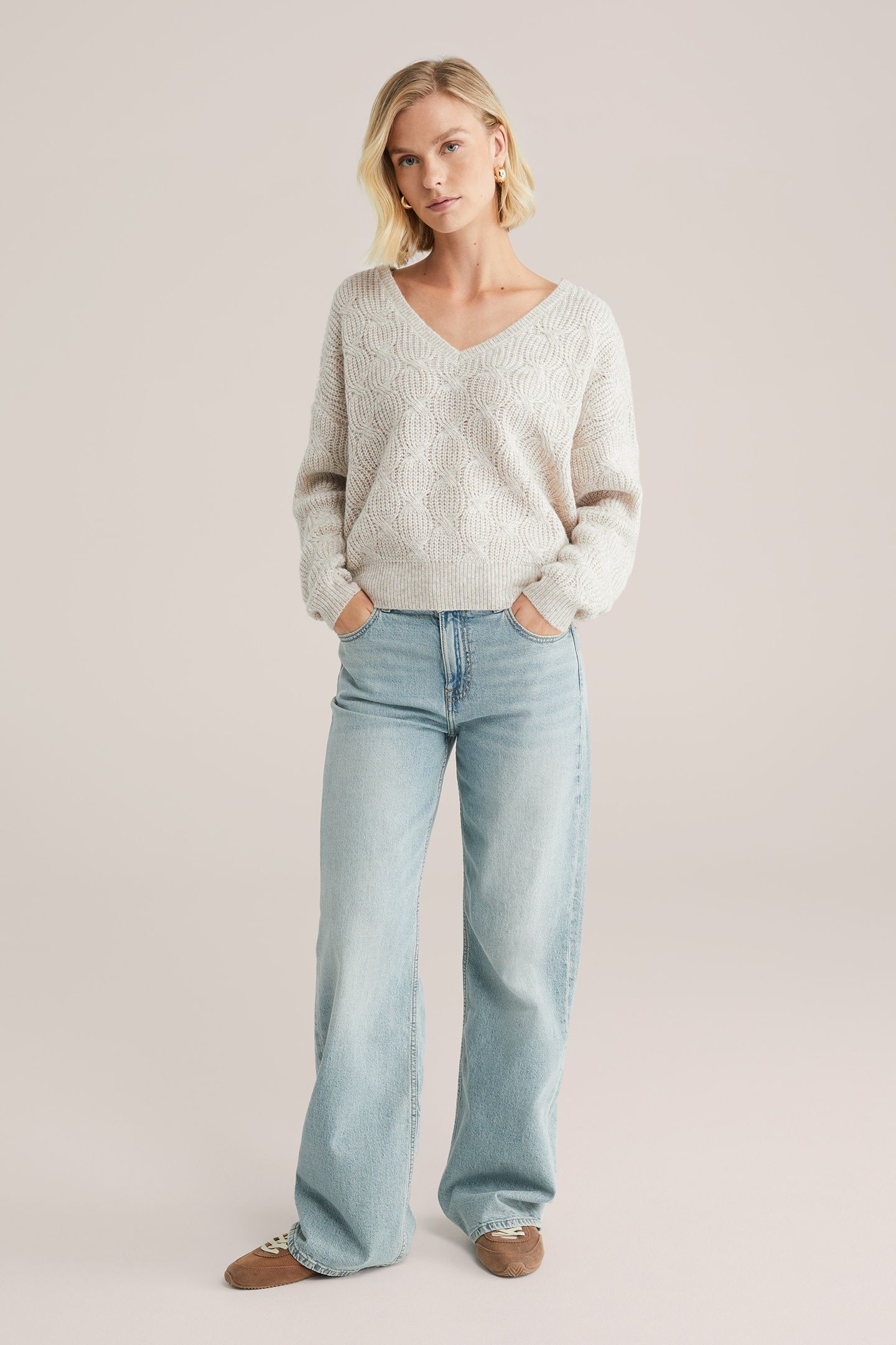 KNITTED PULLOVER GREIGE 2