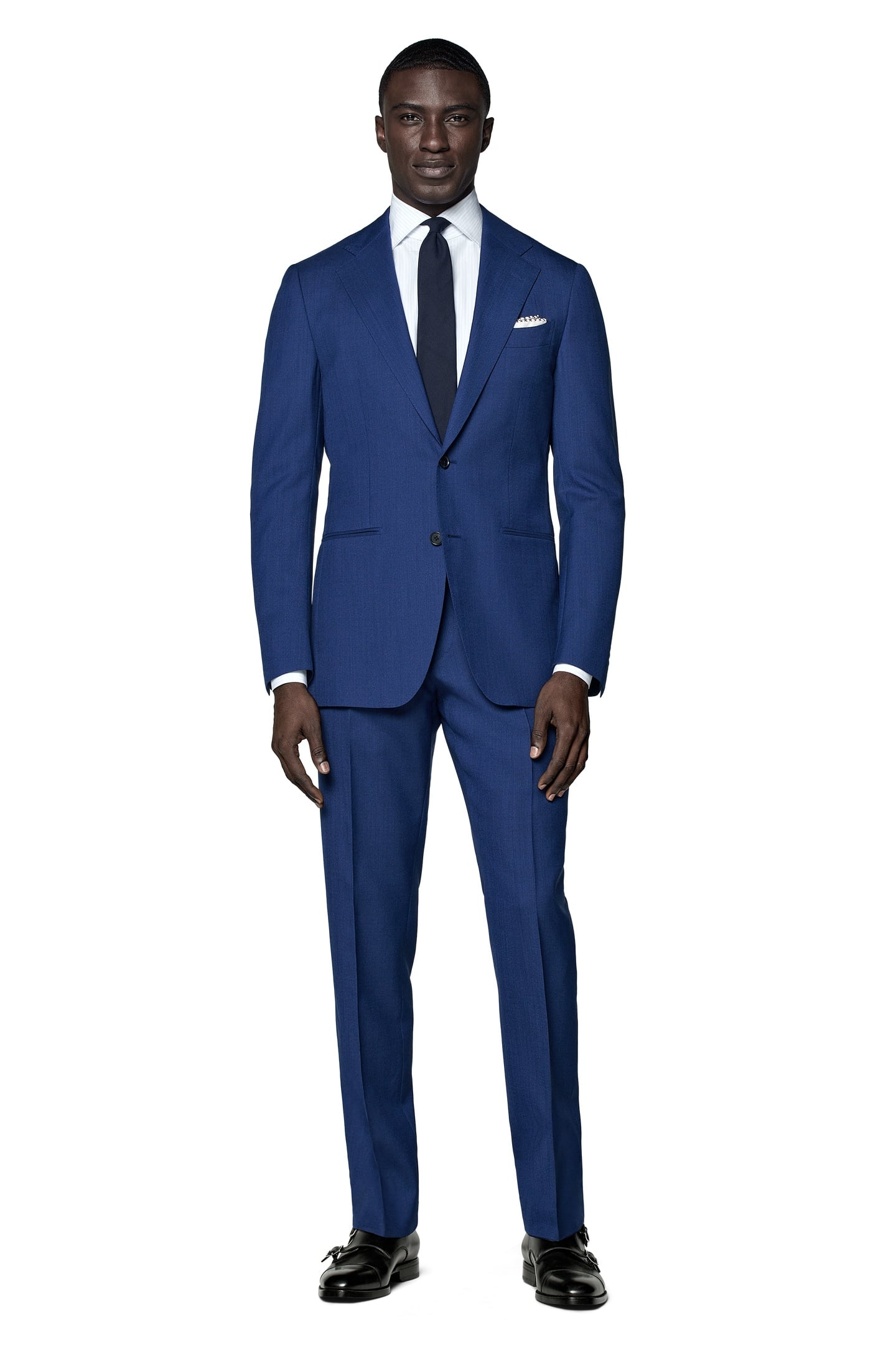 HAVANA MID BLUE PURE WOOL S110 NESTED SUITS MID BLUE 1