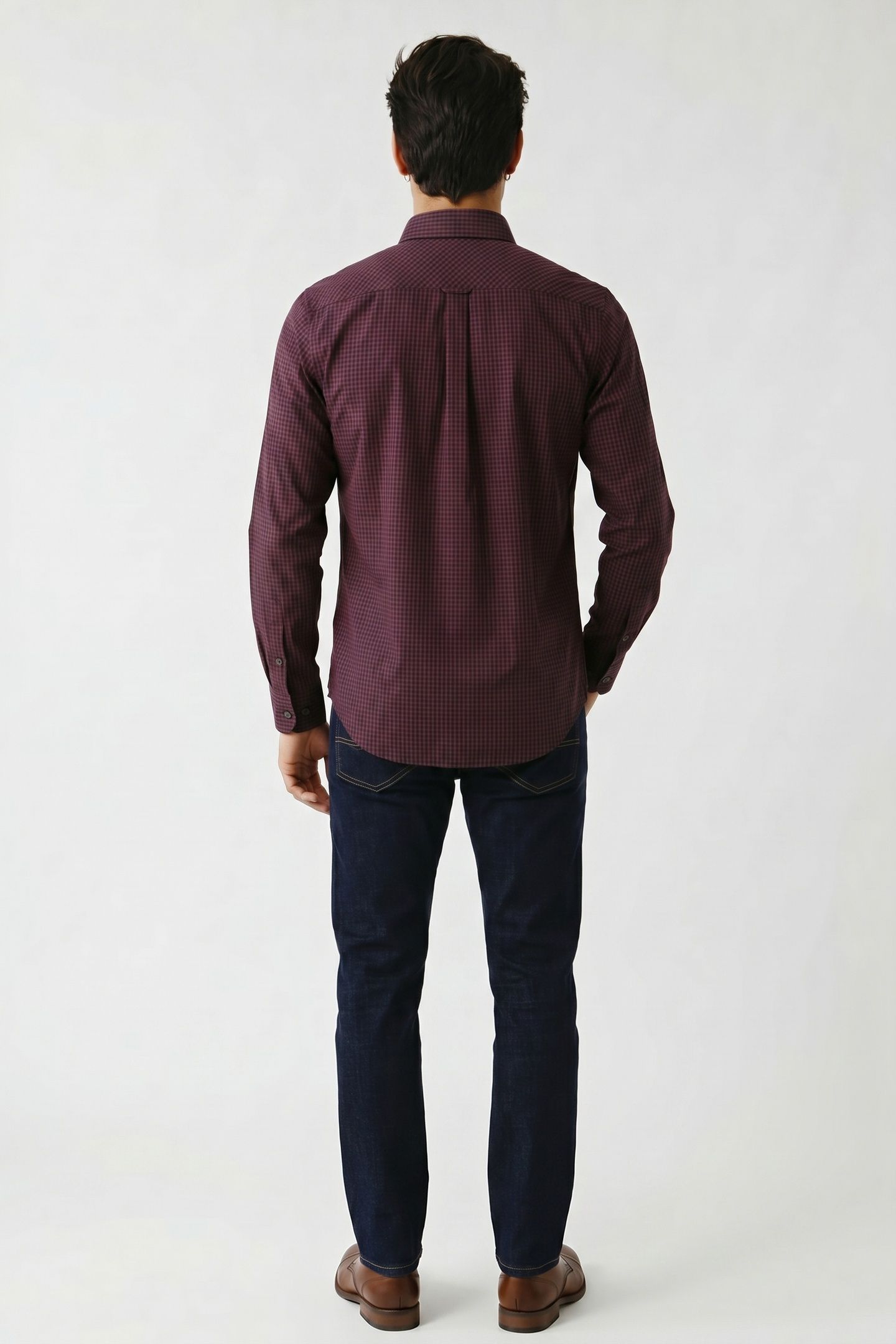 MICRO GINGHAM POPLIN SHIRT PORT ROYALE YD 2