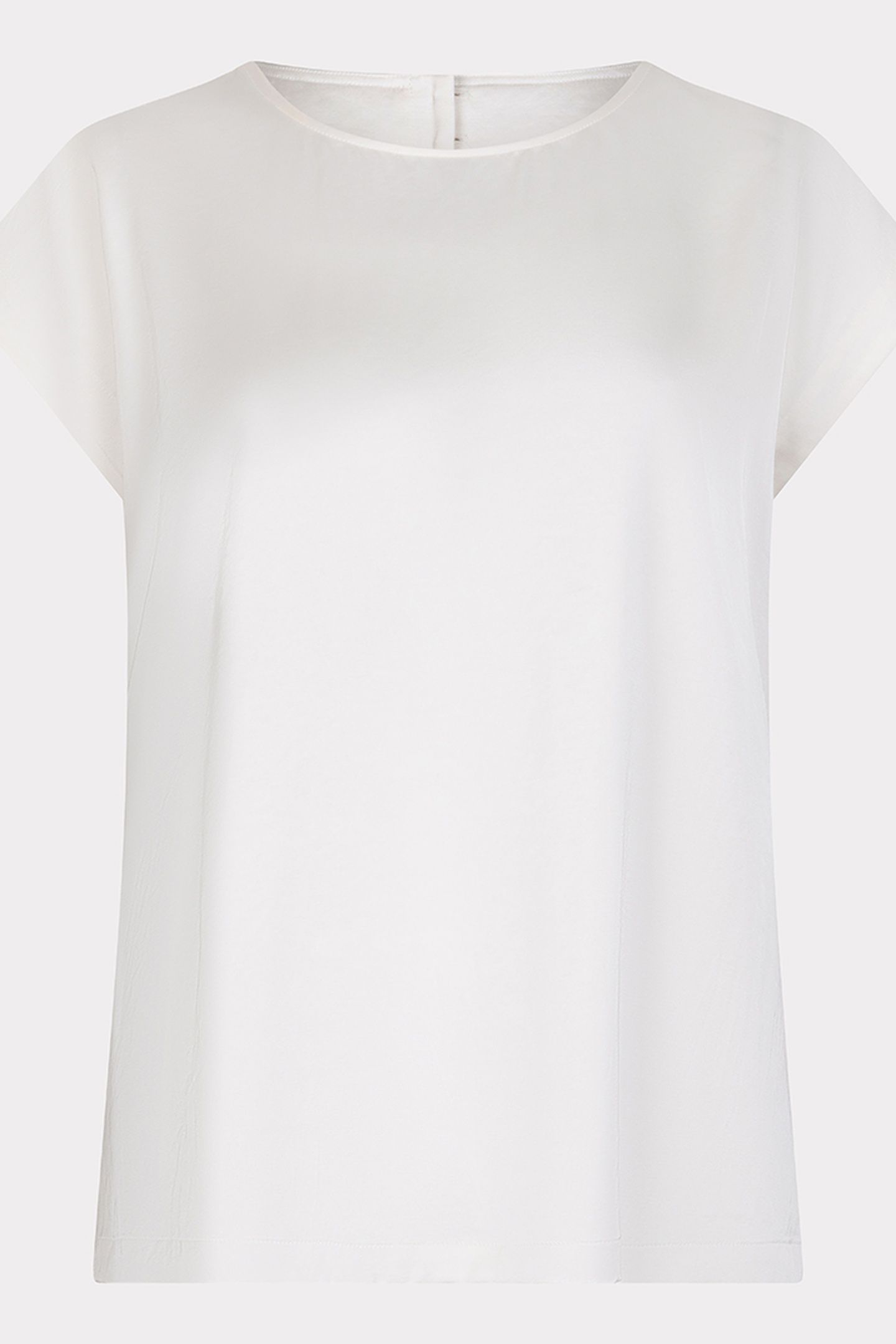 BLOUSE R-NECK SATIN LOOK OFF WHITE 5