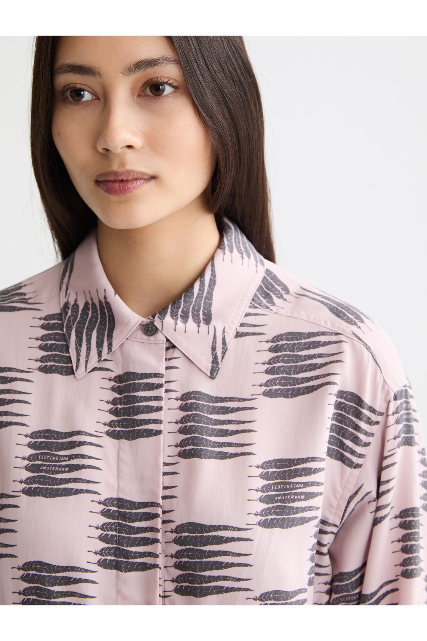 PRINTED UTILITY SHIRT FEATHER BLOCK 7