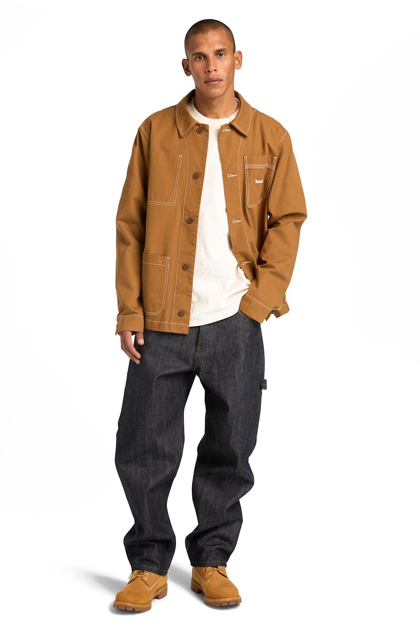 UNISEX CHORE CANVAS JACKET DARK BROWN 1
