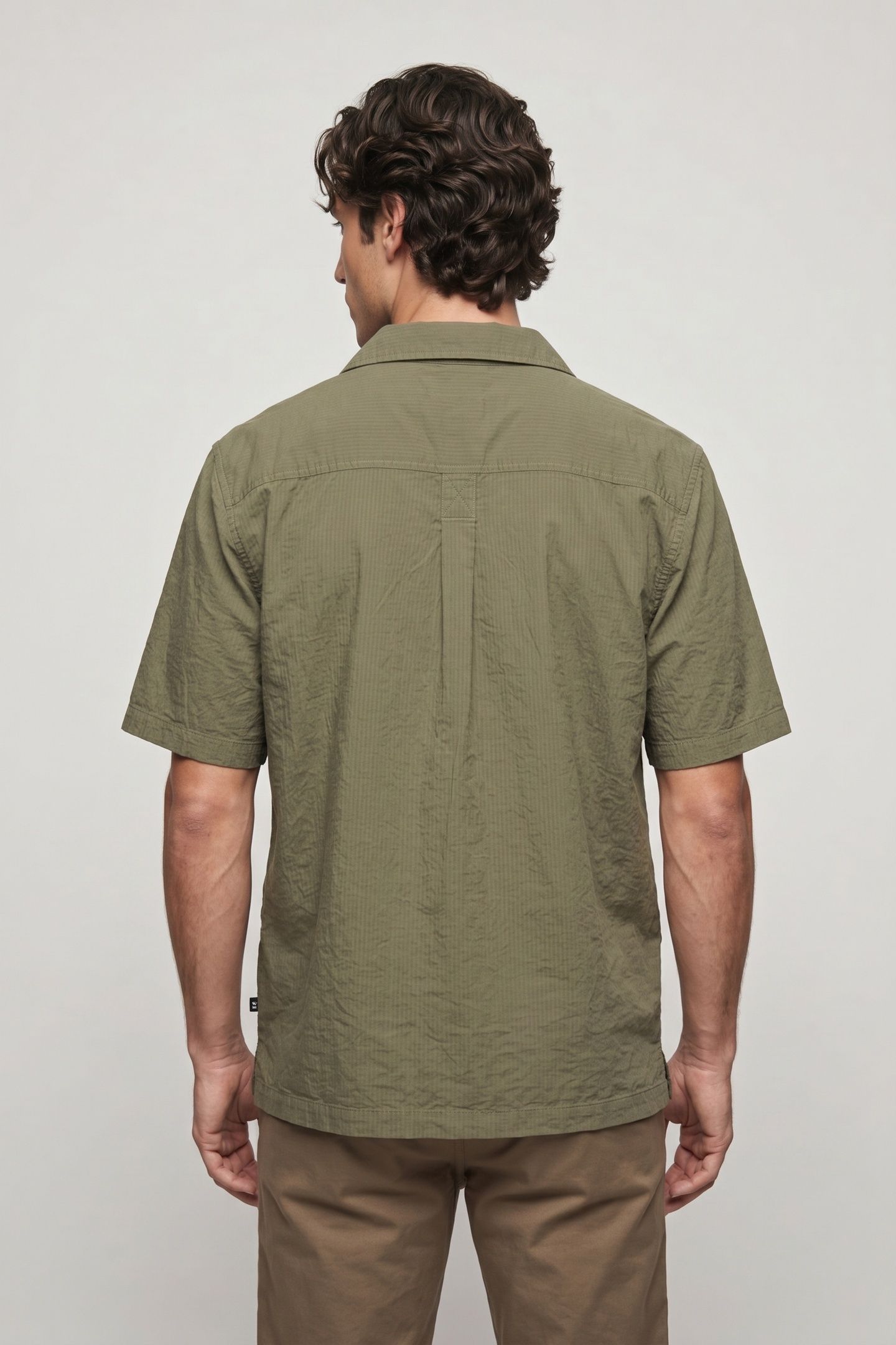 SS SEERSUCKER RESORT SHIRT MEDIUM GREEN 3