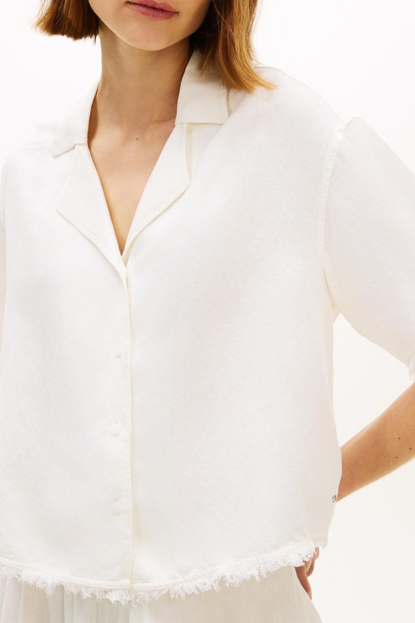 FRAYED VIS/LINEN SS IVORY SILK 5