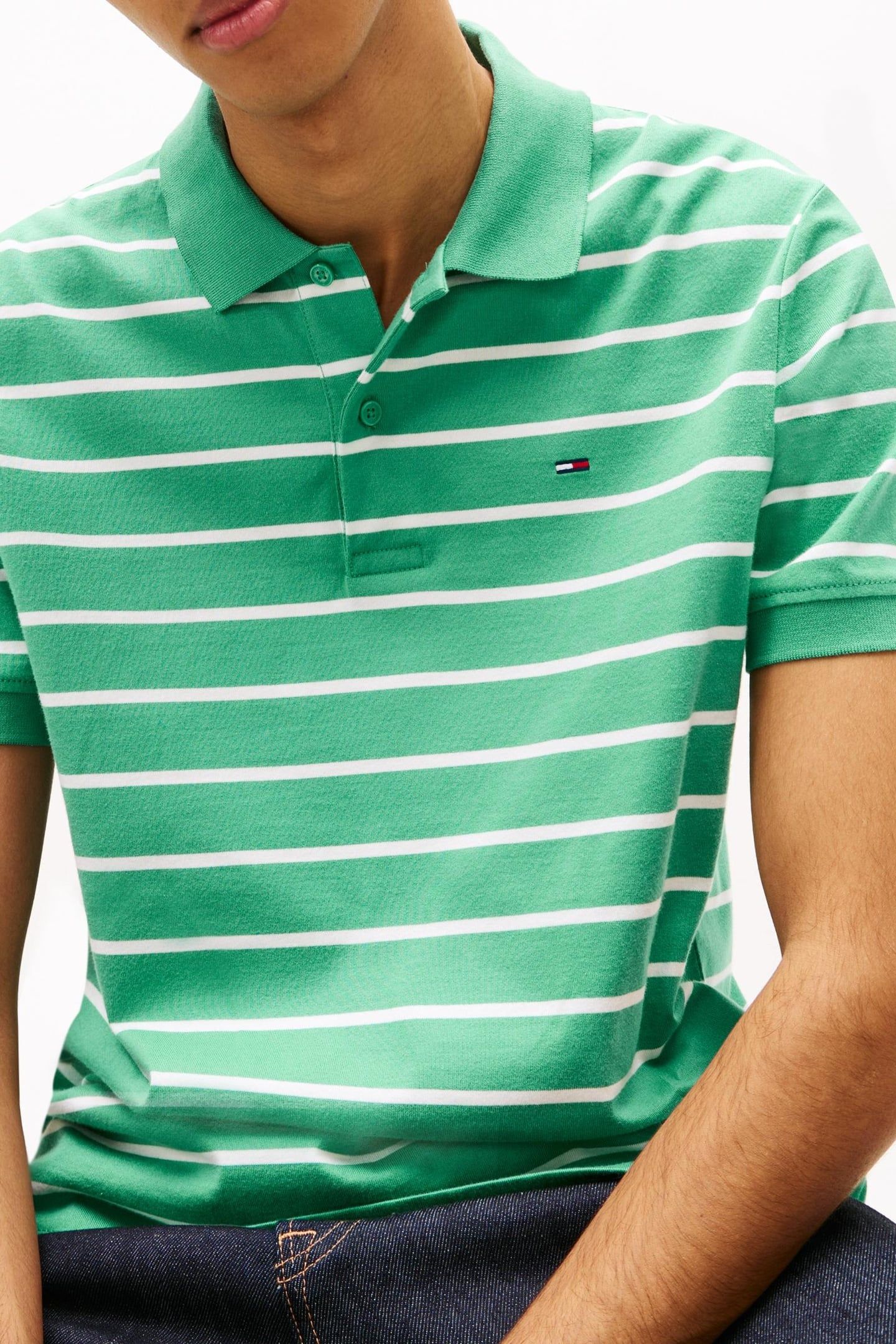 TJM REGULAR STRIPE POLO BAHAMA GREEN 5