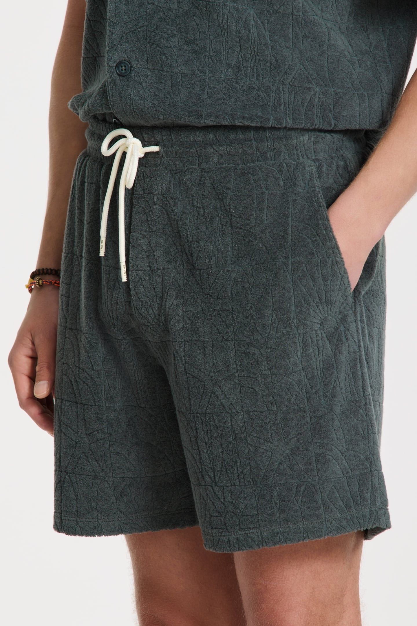 TONY TOWELING SHORTS GEO SUN GREEN SMOKEY GEO SUN 8