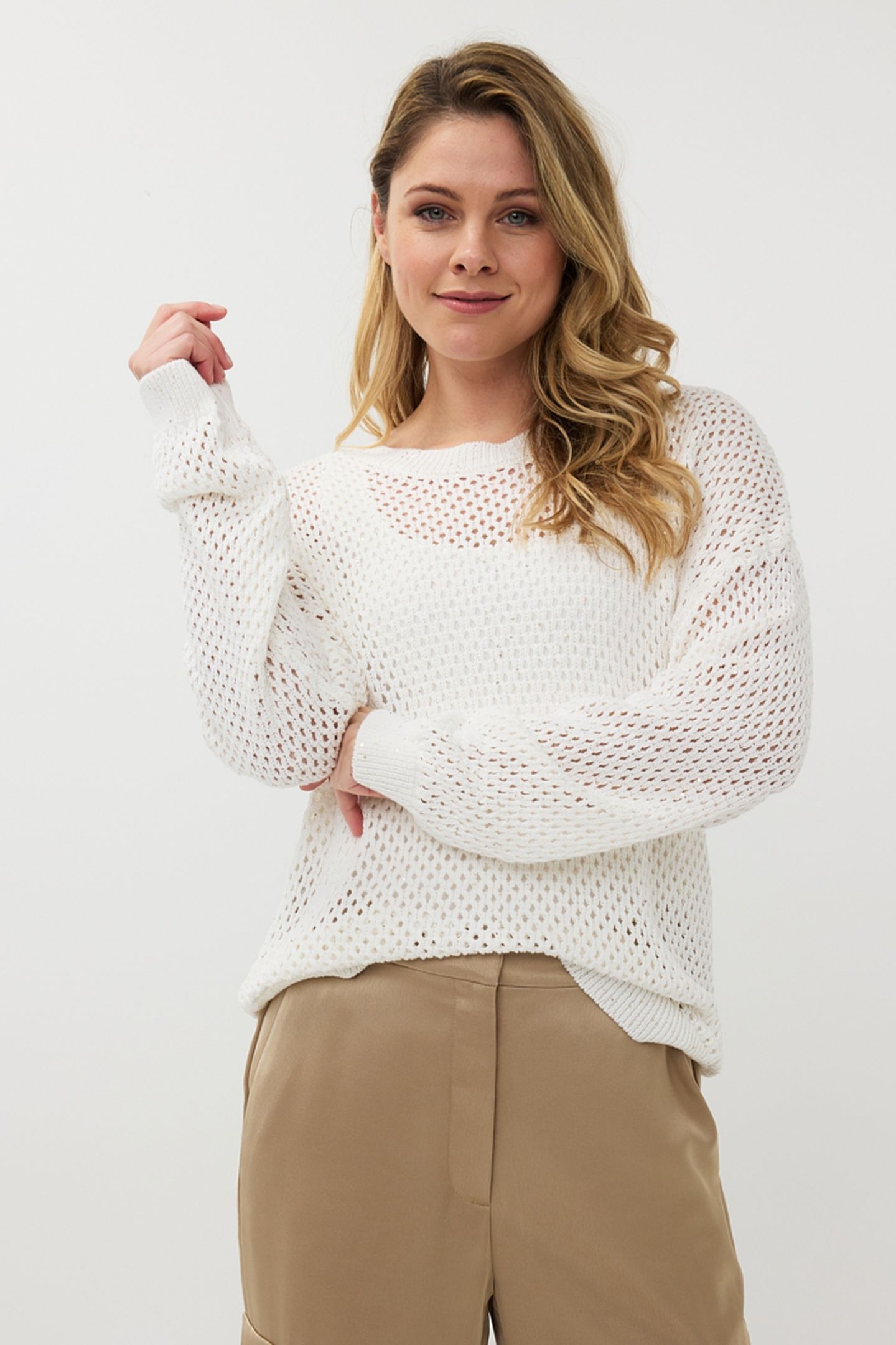 SWEATER COTTON SEQUINS OFF WHITE 2