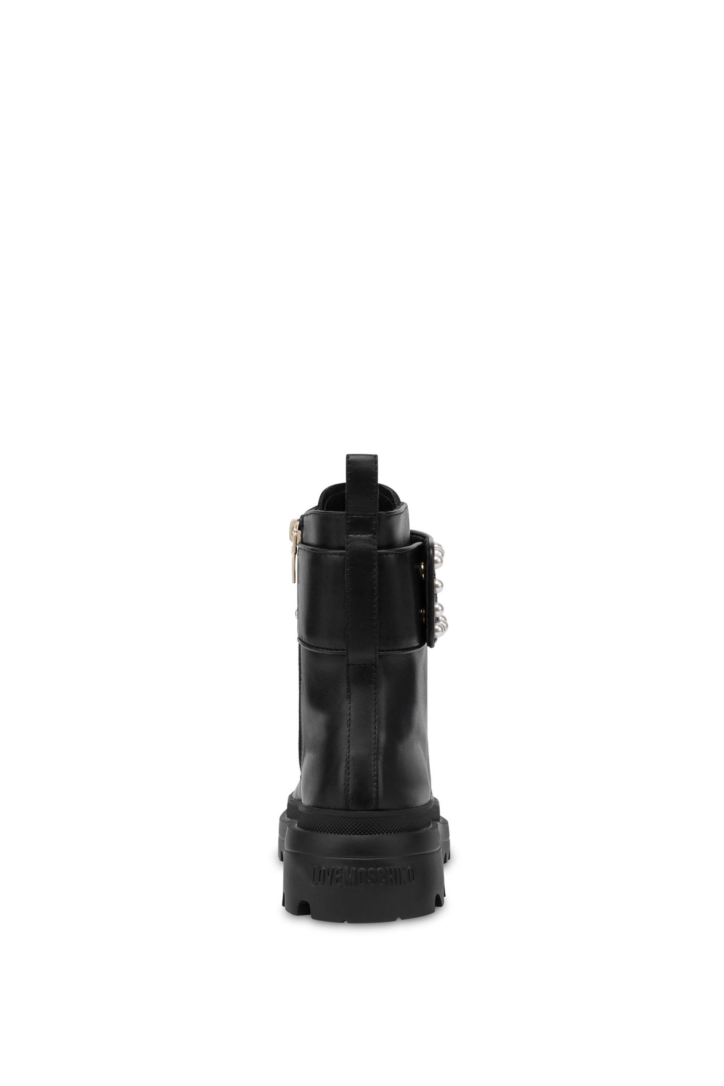 HER LOVE CALFSKIN BIKER BOOTS BLACK 6