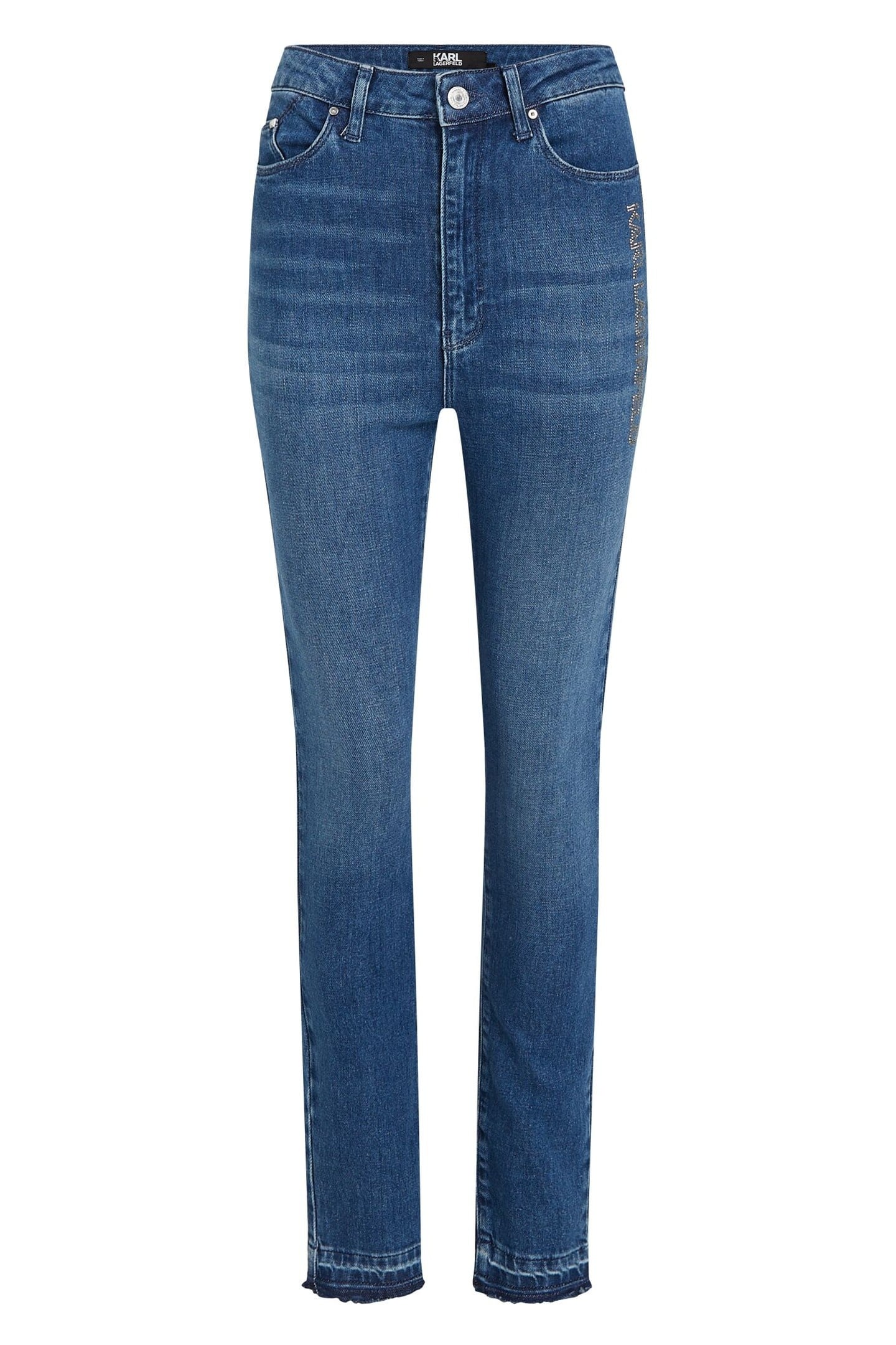 SKINNY LOGO DENIM MID BLUE 1