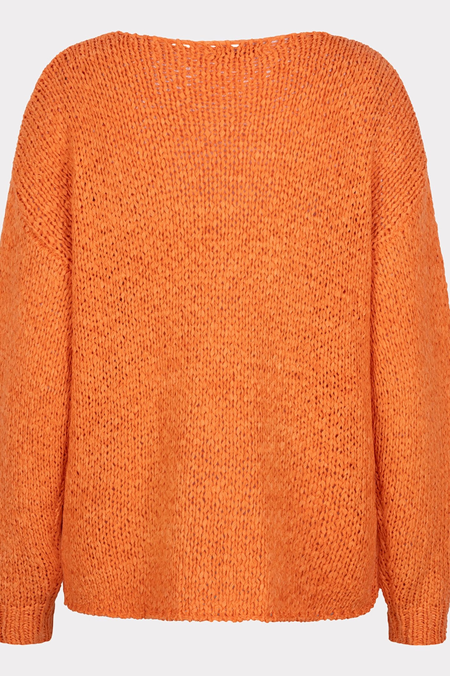 SWEATER V-NECK TAPE YARN APRICOT 6
