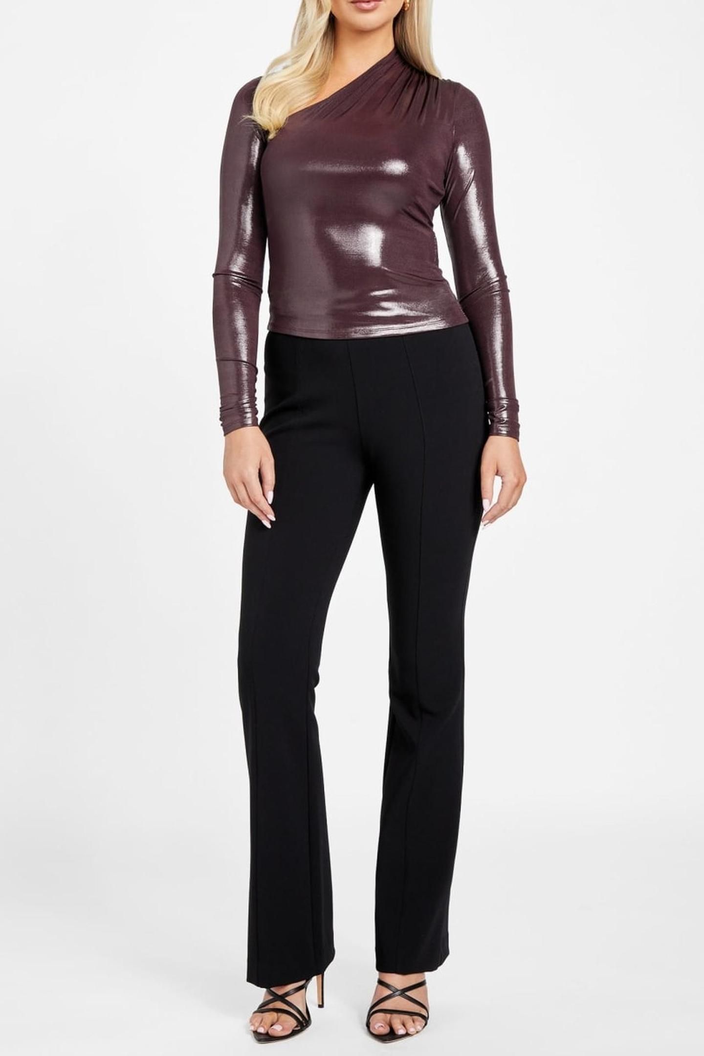 PETRA ONESHOULDER DR SHINY REGAL PLUM 3