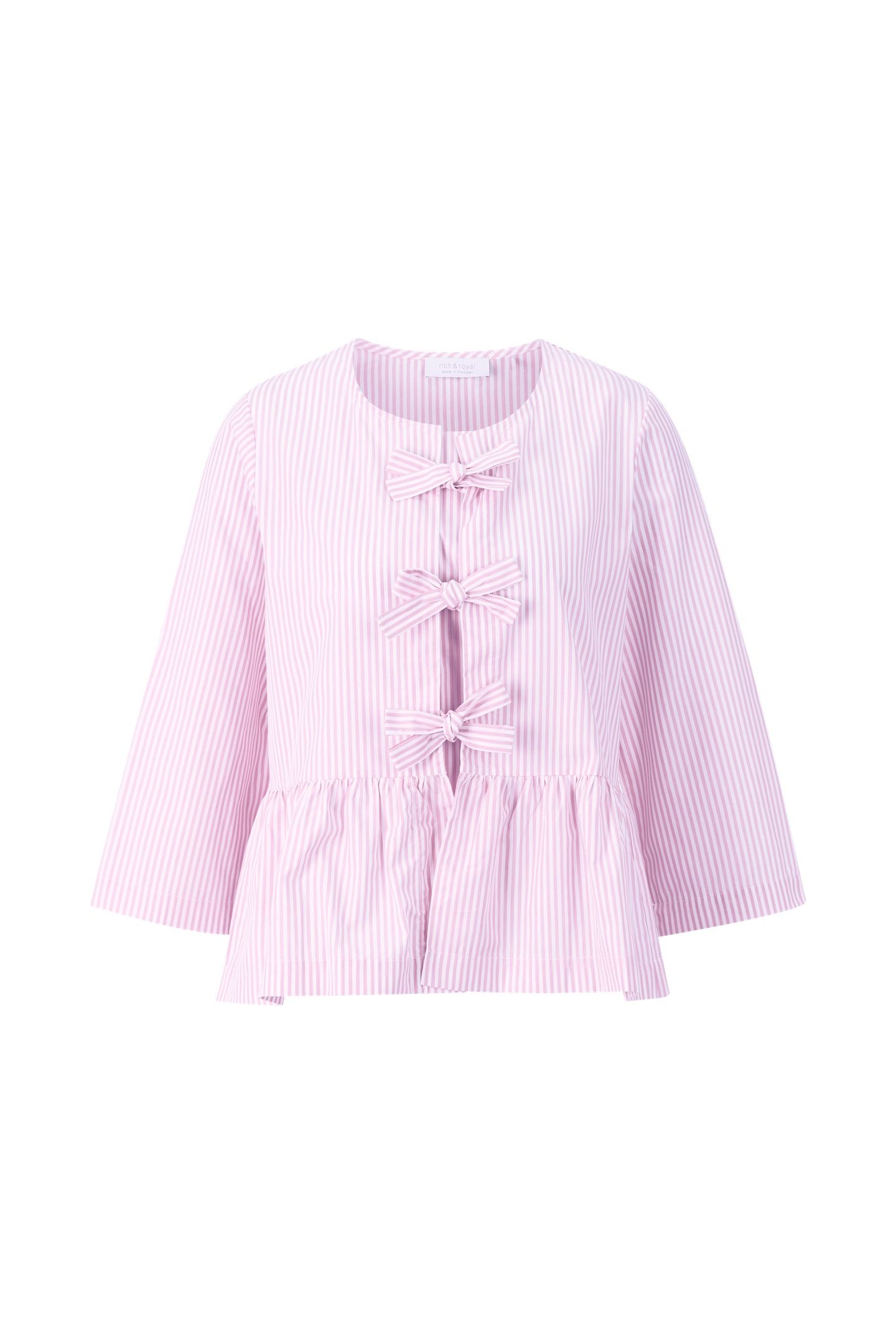 STRIPED BLOUSE WITH BOW SPRING BLUSH 4