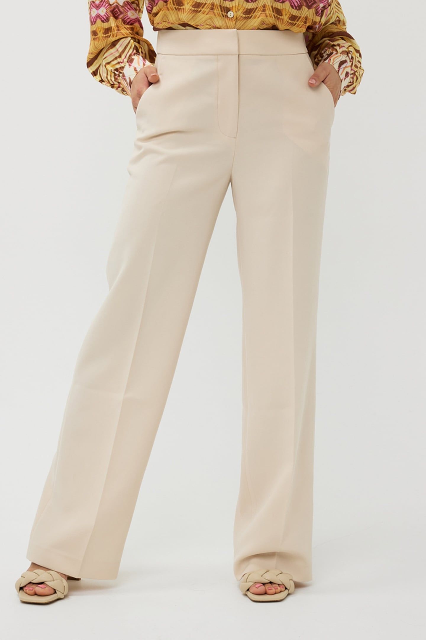 TROUSERS STRAIGHT BASIC SAND 1