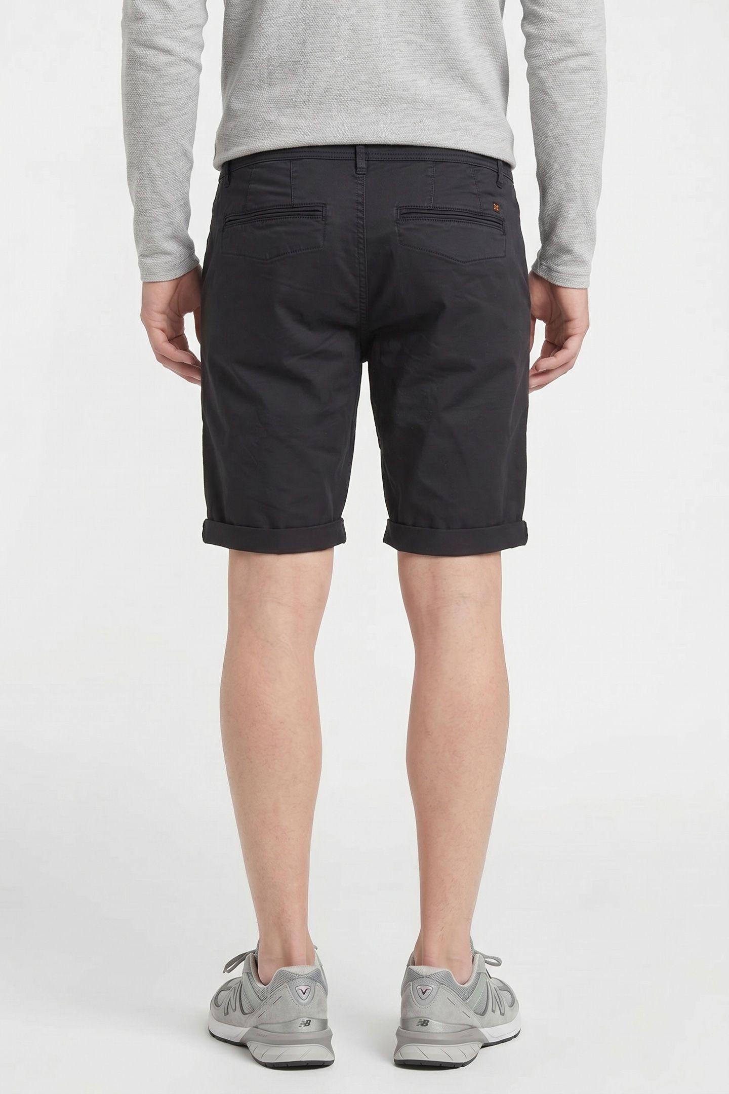 SHORT CHINO GARMENT DYED TWILL STRETCH BLACK 2