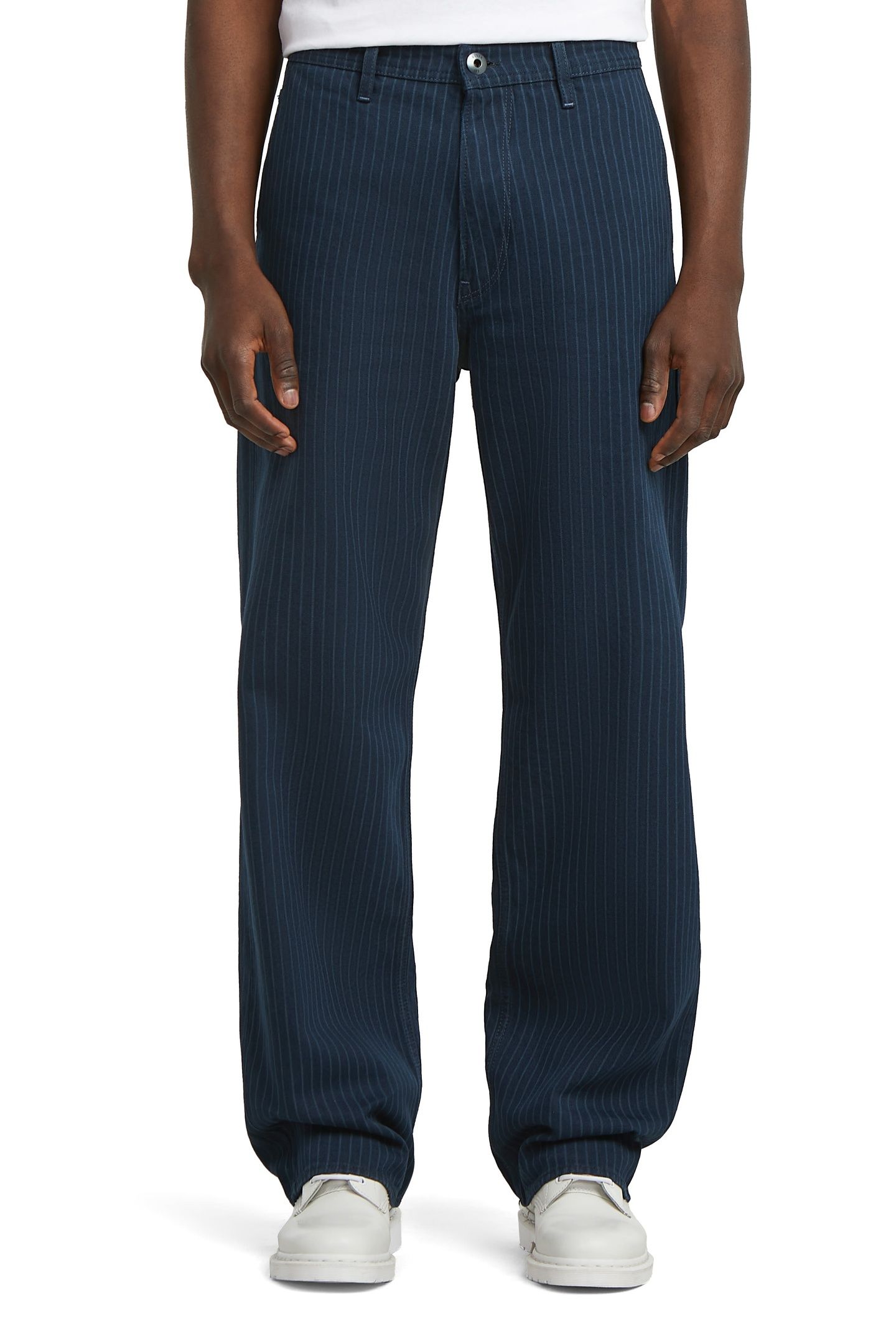 MODSON STRAIGHT CHINO INK BLUE LASERED PINSTRIPE 3