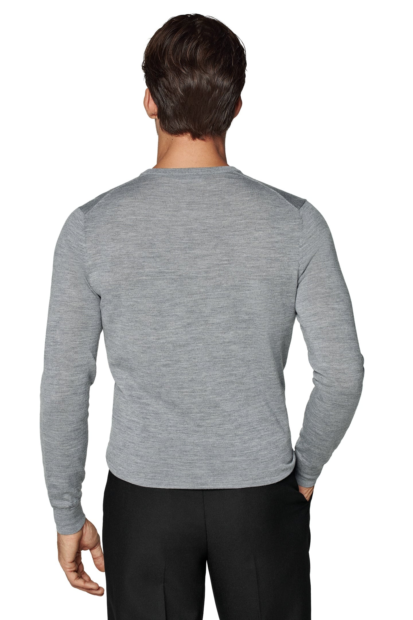 V-NECK MERINO CREW AND V NECK GREY 5