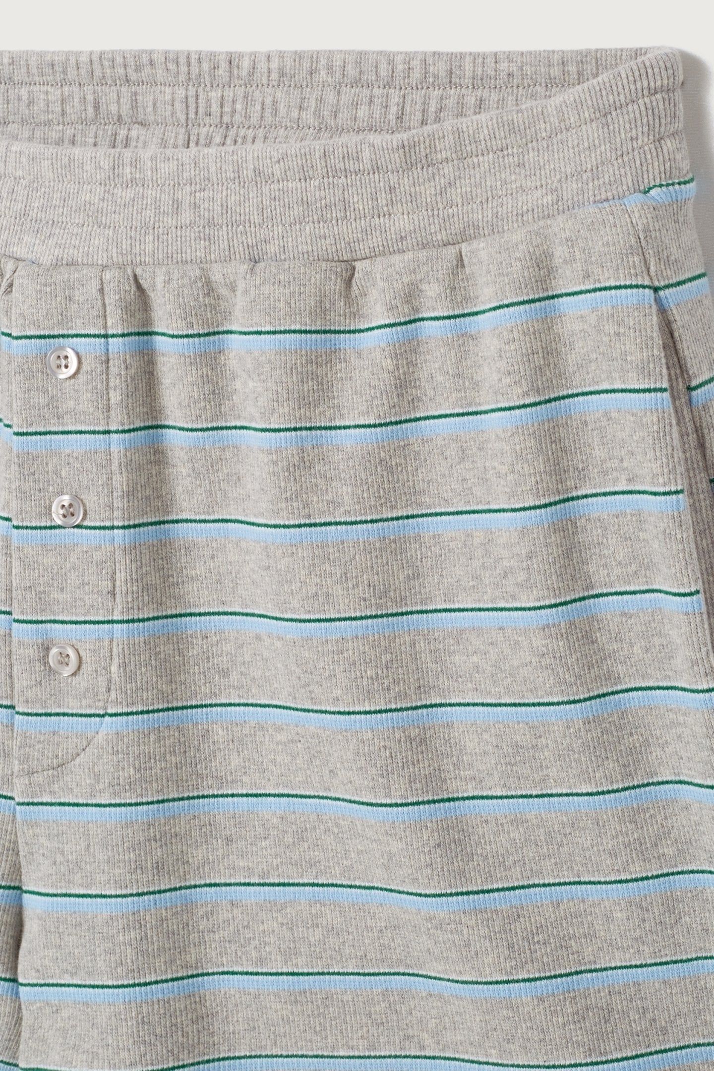 URYSTREET SHORTS GRIS CHINE RAYE VERT ET BLEU 5