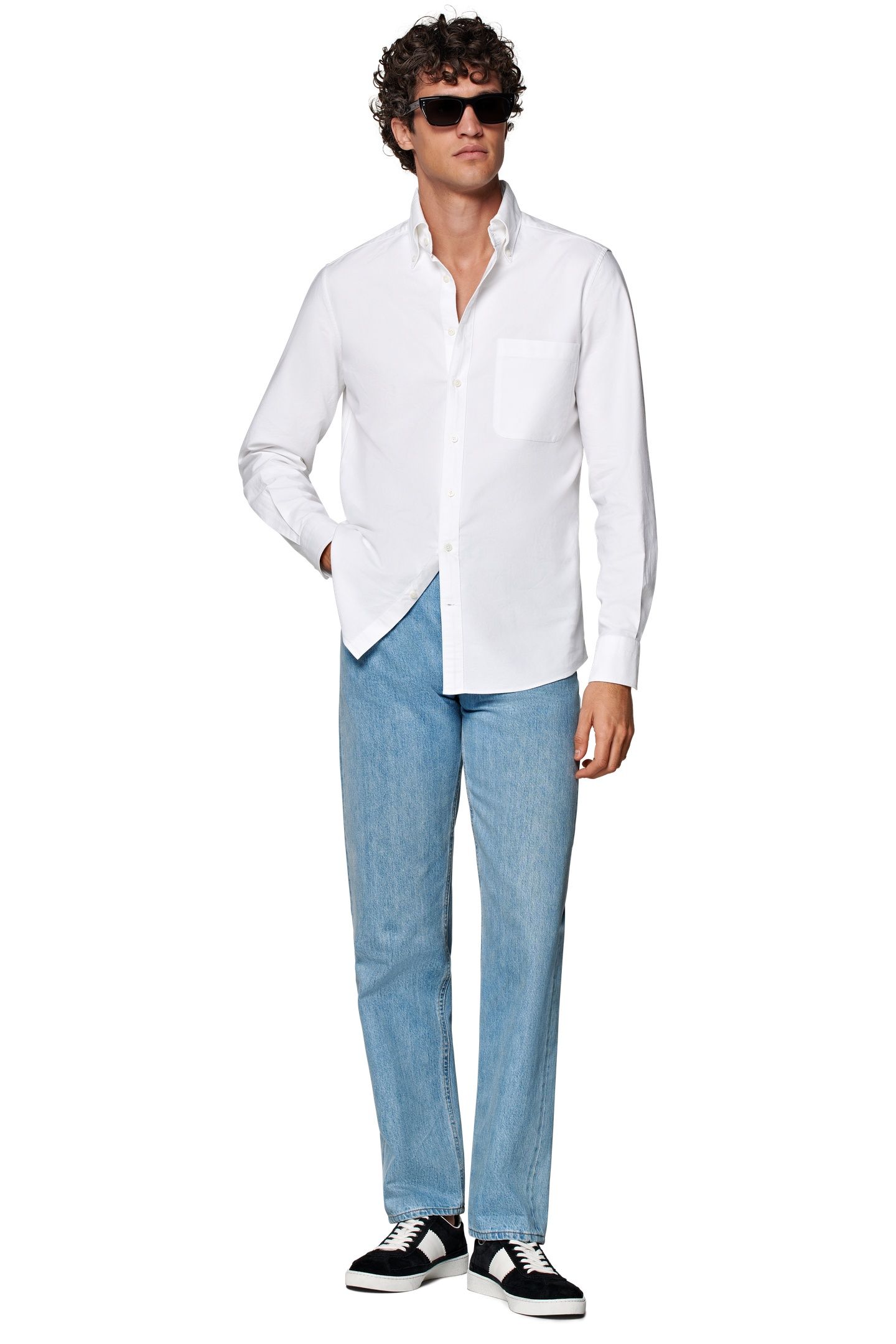 WASHED OXFORD CASUAL SHIRTS WHITE 6