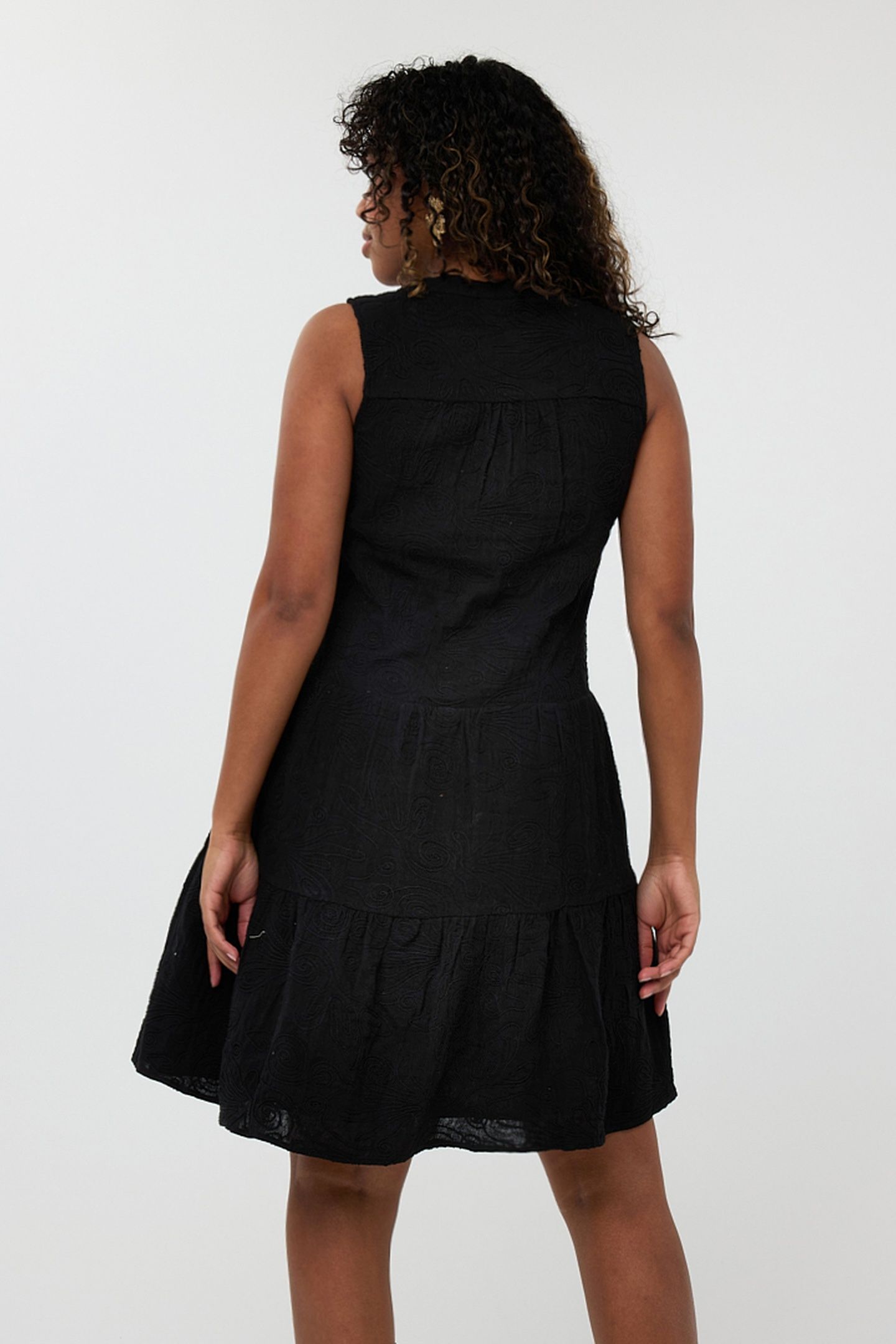 DRESS 3D EMBROIDERY BLACK 3