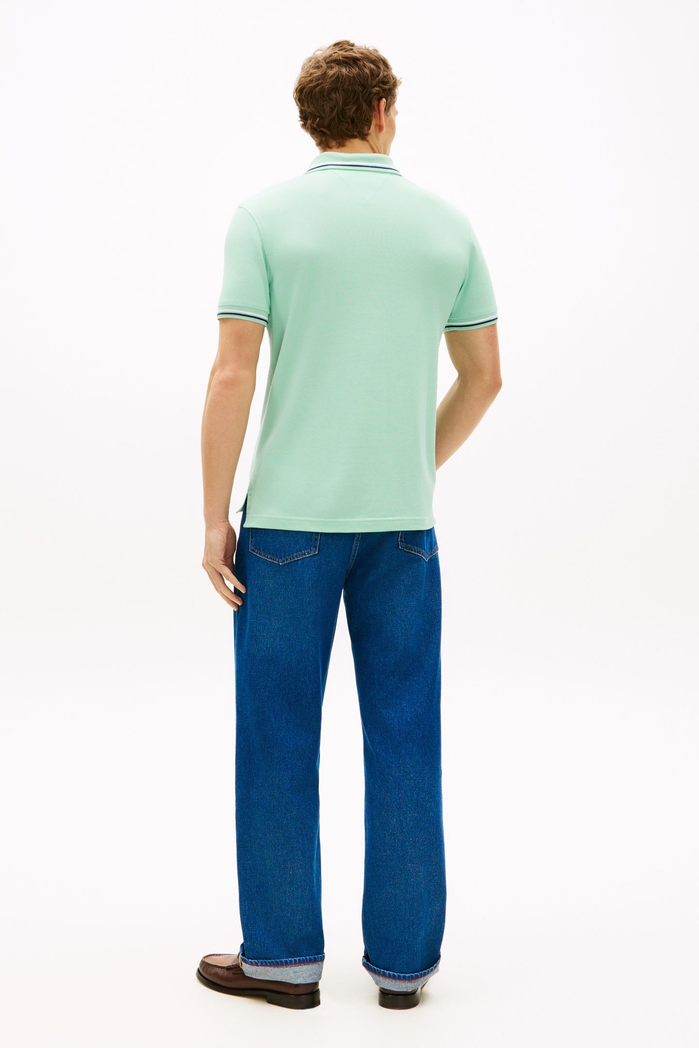 TIPPED SLIM FIT POLO CRUSHED MINT 3