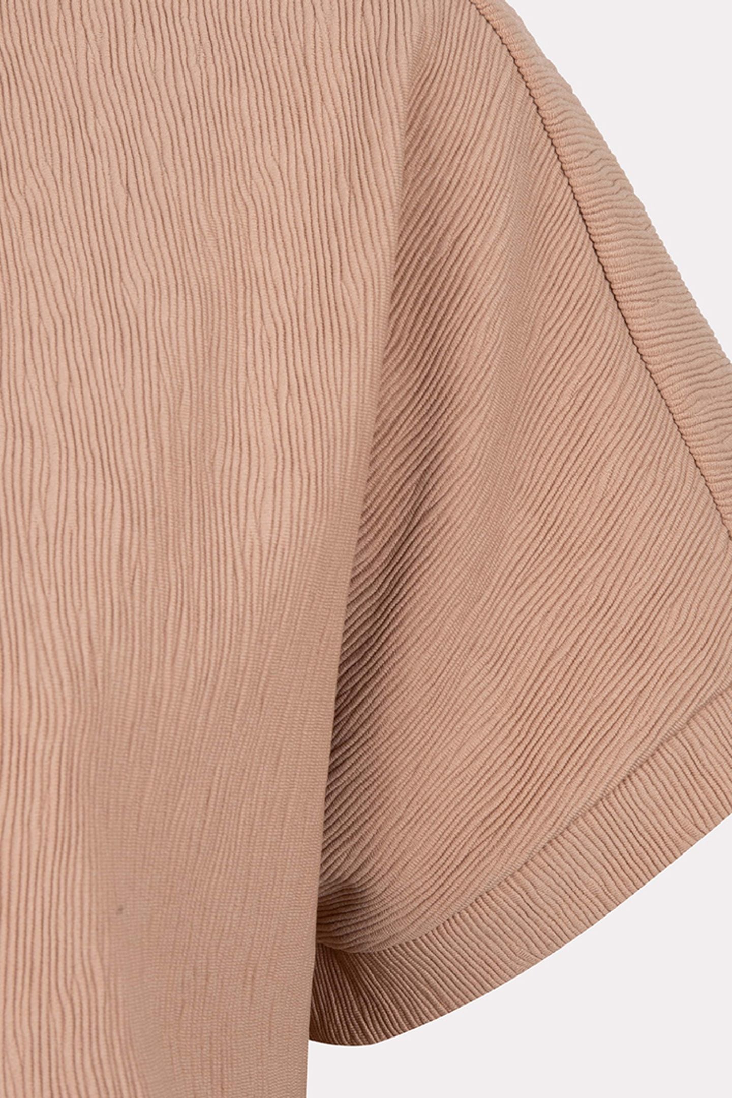 BLOUSE FANCY CRINKLE DARK SAND 8