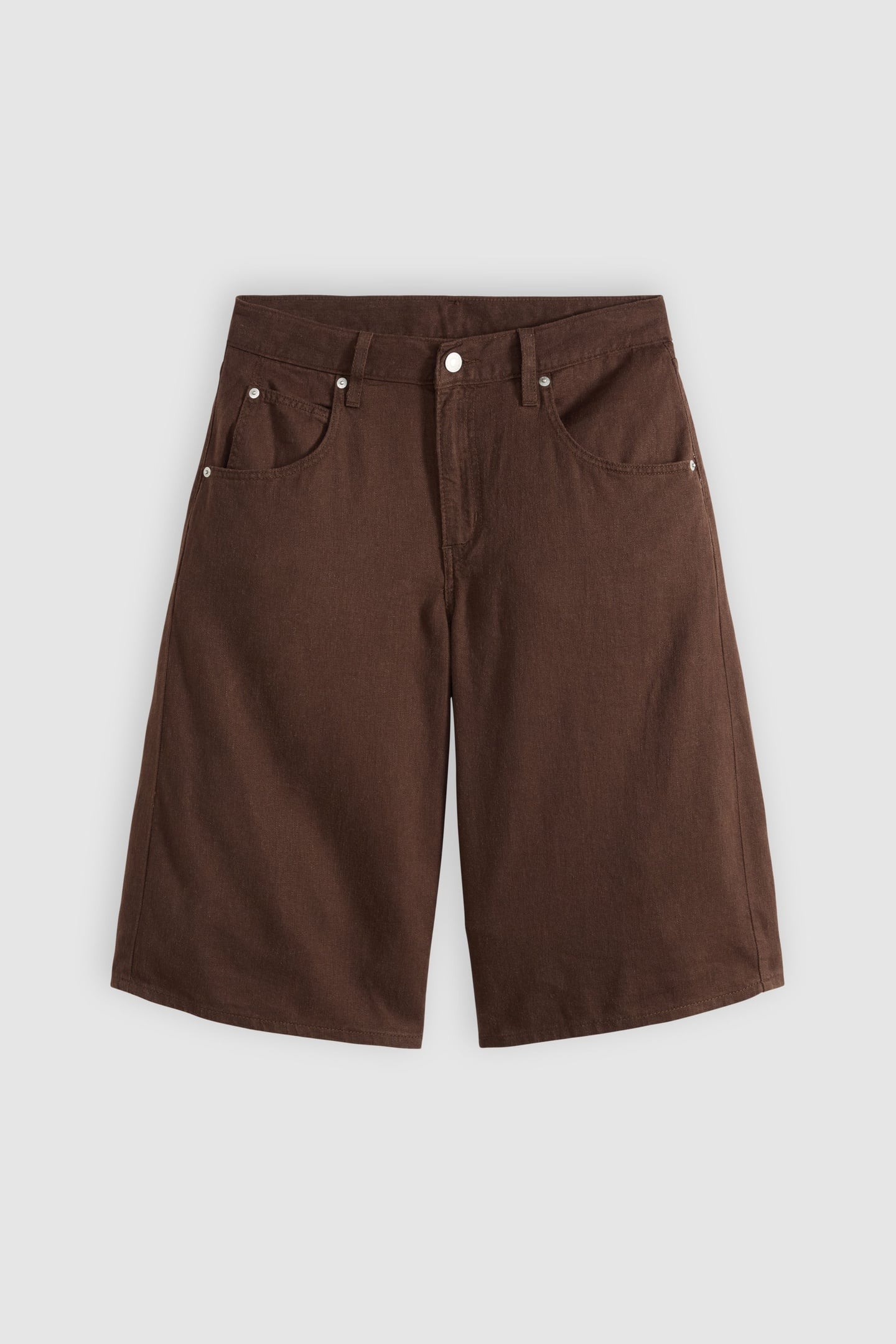 SUPER BAGGY LONG LINEN SHORTS 6