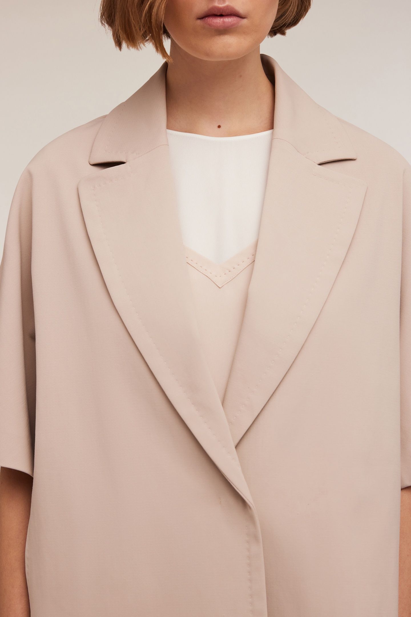 TAILORED PEA COAT BEIGE 5